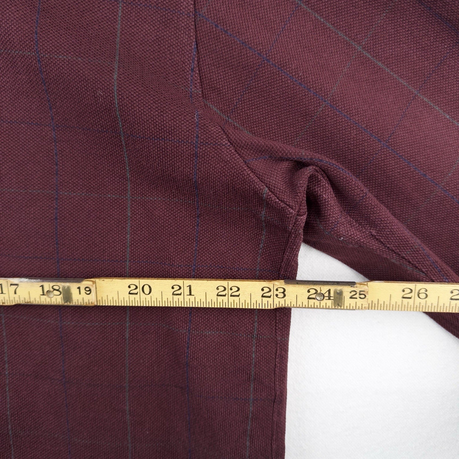 90’s Vtg Polo Ralph Lauren Turtleneck Men’s XL Maroon Windowpane Check USA