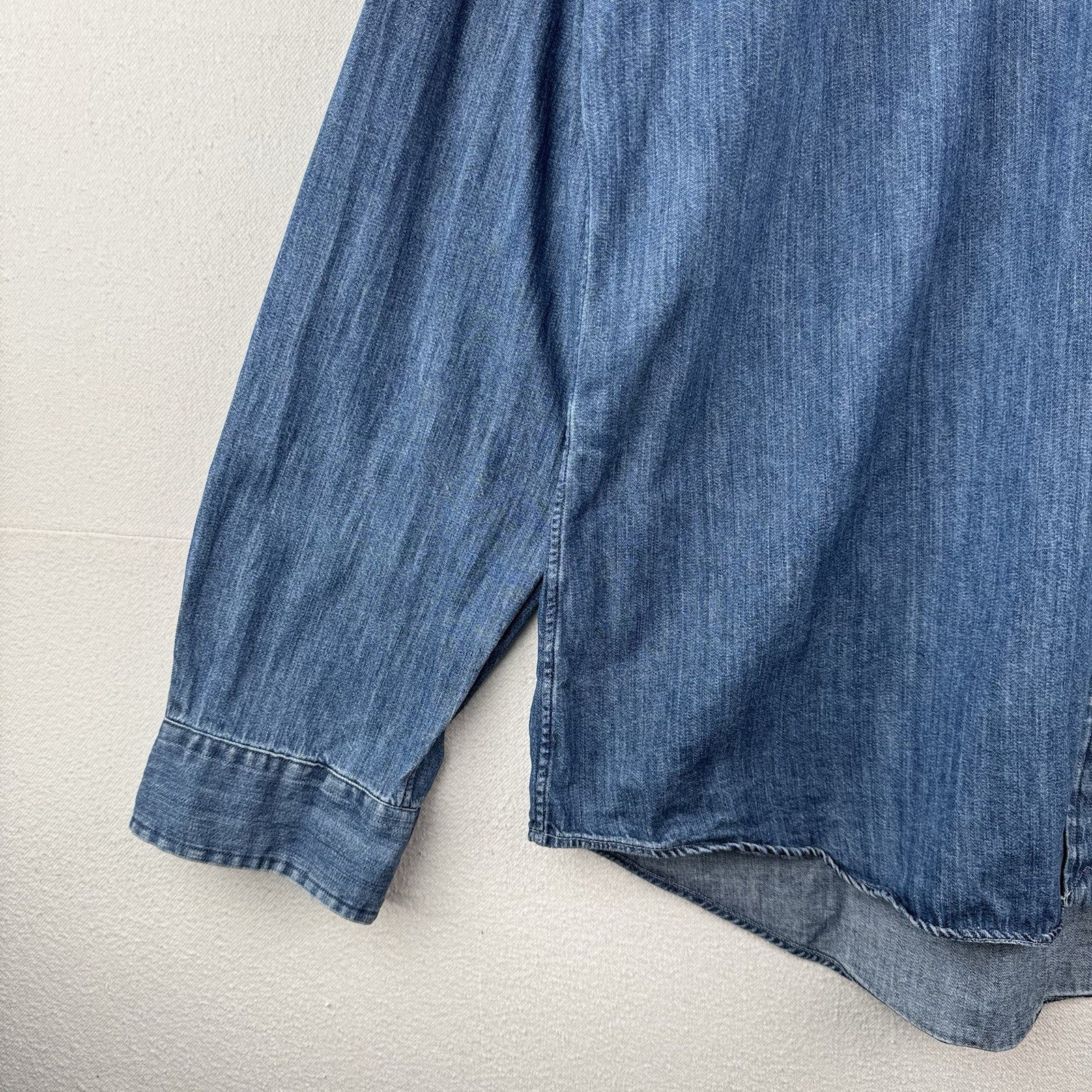 Ralph Lauren Denim Shirt Mens Large Blue Classic Fit Button Down