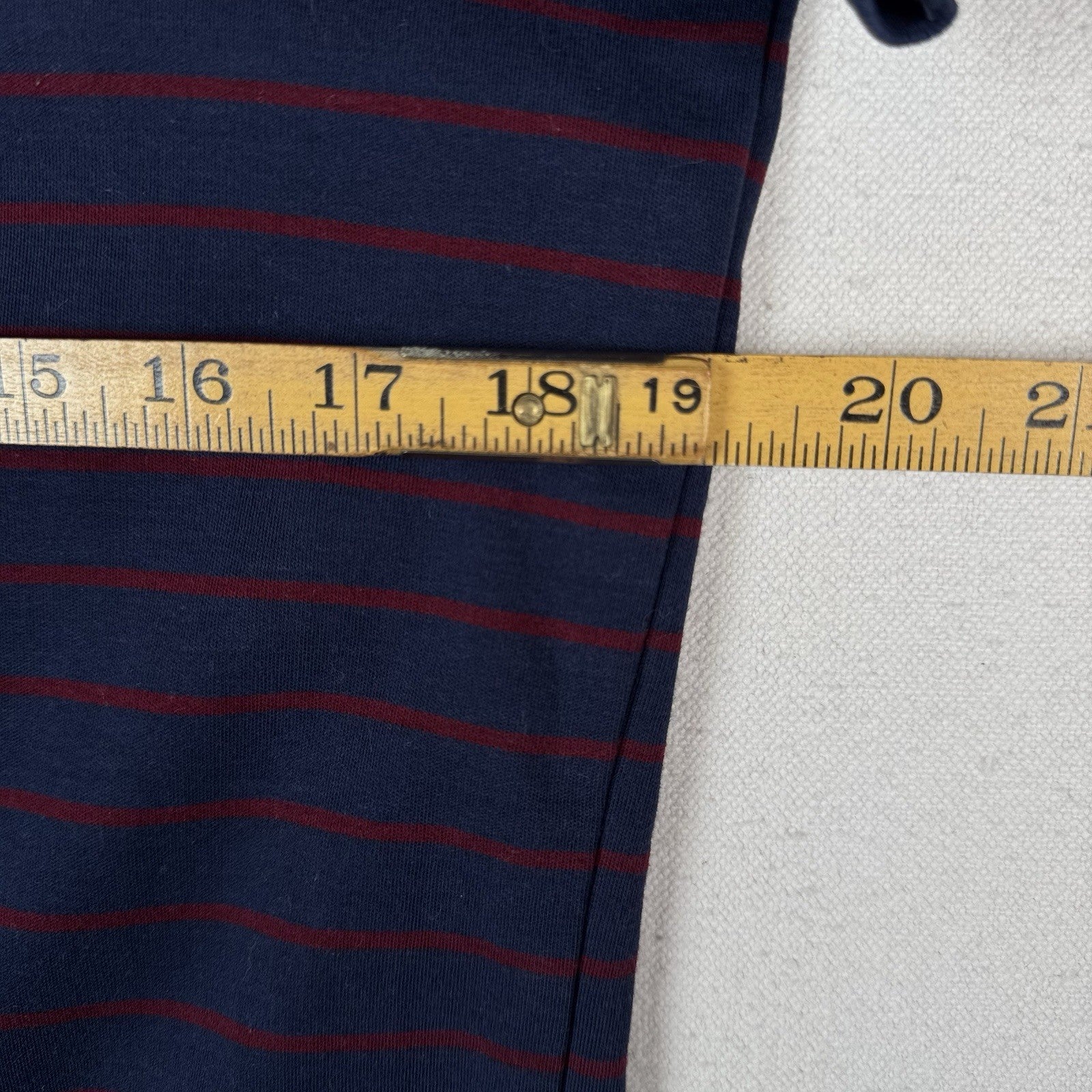 Polo Ralph Lauren Soft Touch Blue Red Striped Polo Shirt Mens Medium *read
