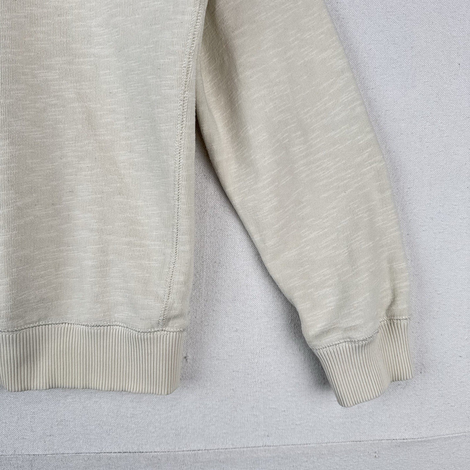 Polo Ralph Lauren Boy’s Large 14/16 Spell Out Crew Cream Sweatshirt Pocket *Read