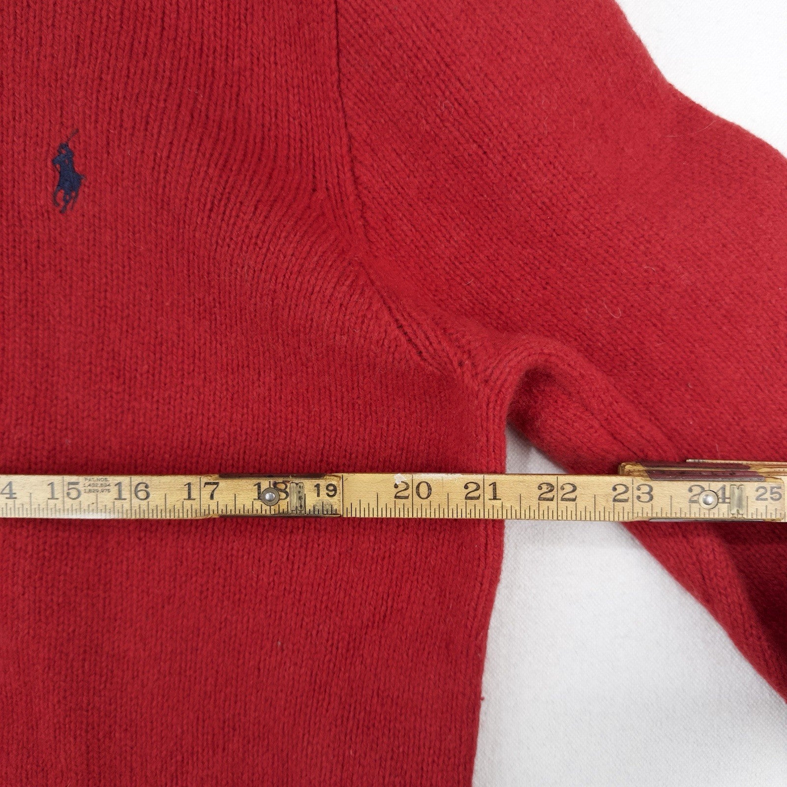 Polo Ralph Lauren Sweater Mens XL Merino Wool Angora Rabbit Hair Red Crew Neck