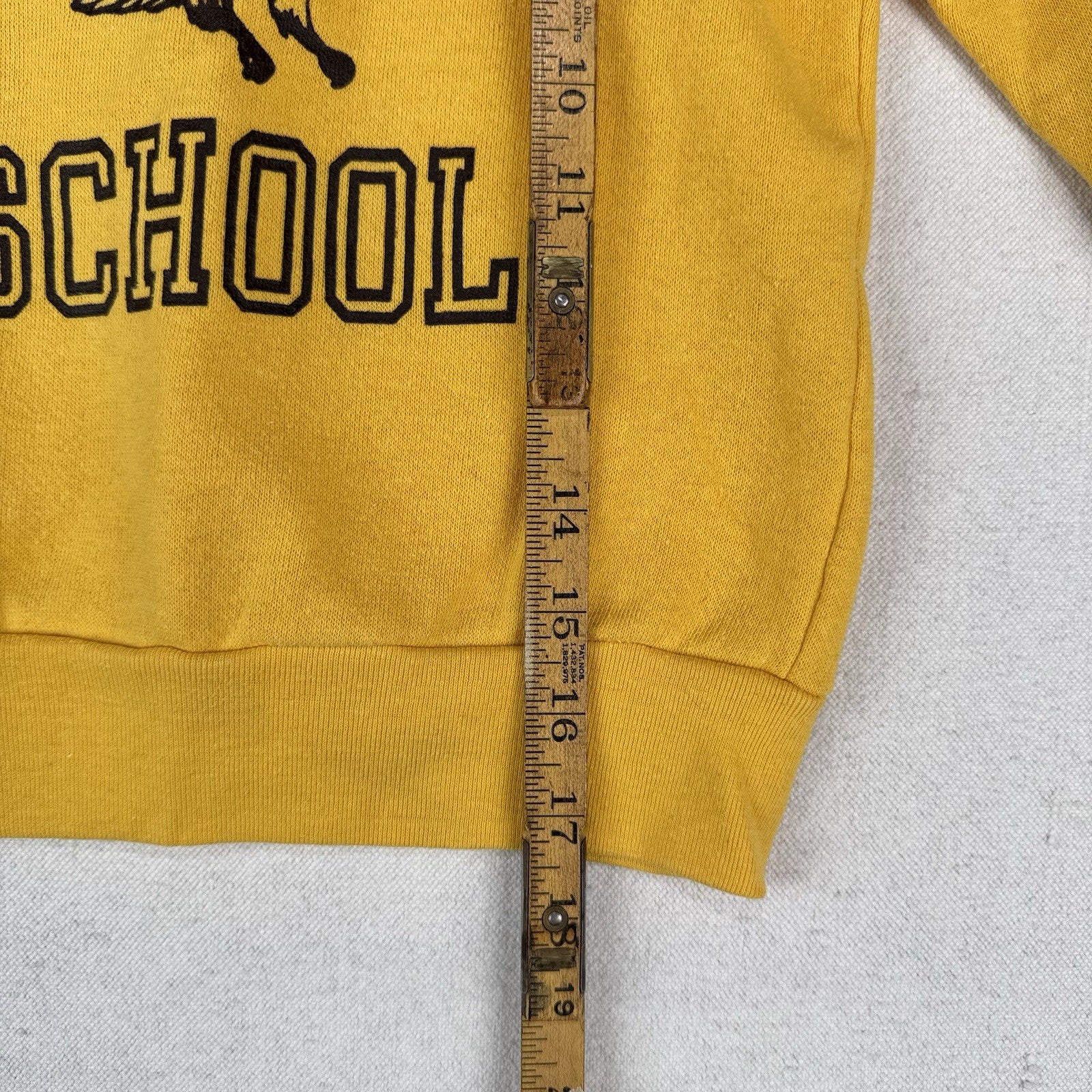 Vintage Section School Toddler 4T (13x17) Raglan Sweatshirt Yellow
