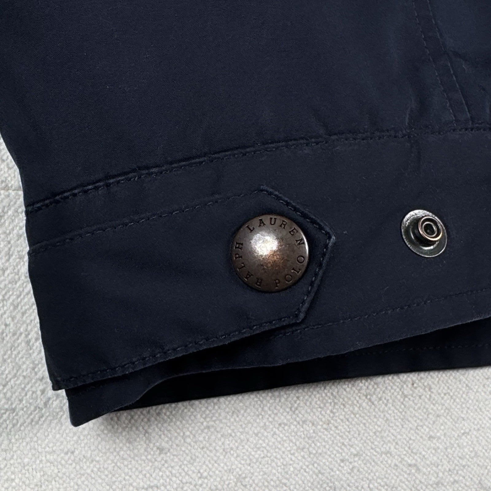 Vtg Polo Ralph Lauren 2XL Stowaway Hood Fleece Lined Harrington Bomber Jacket