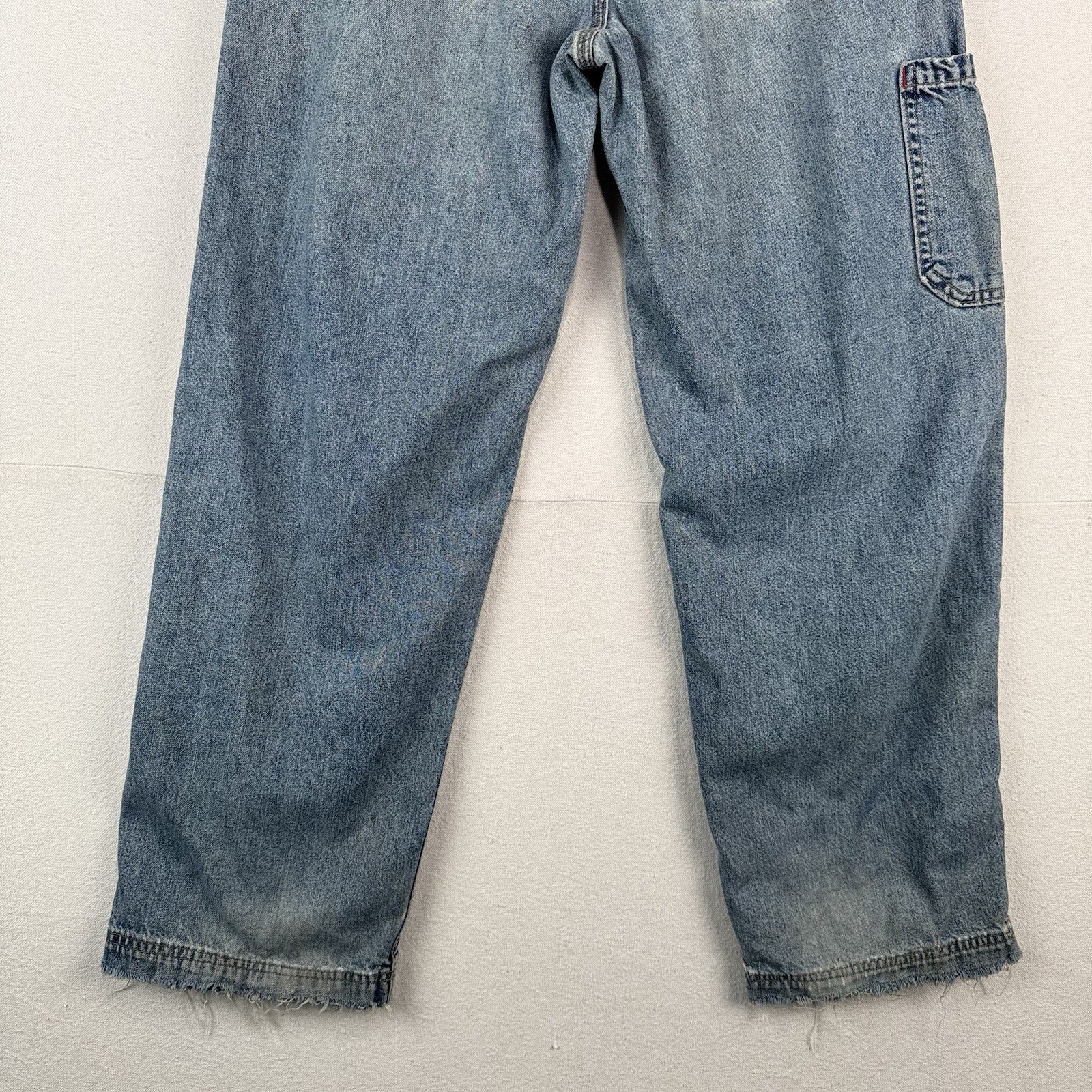 Vintage Abercrombie & Fitch Carpenter Jeans 32x29 Blue Baggy Straight Distressed