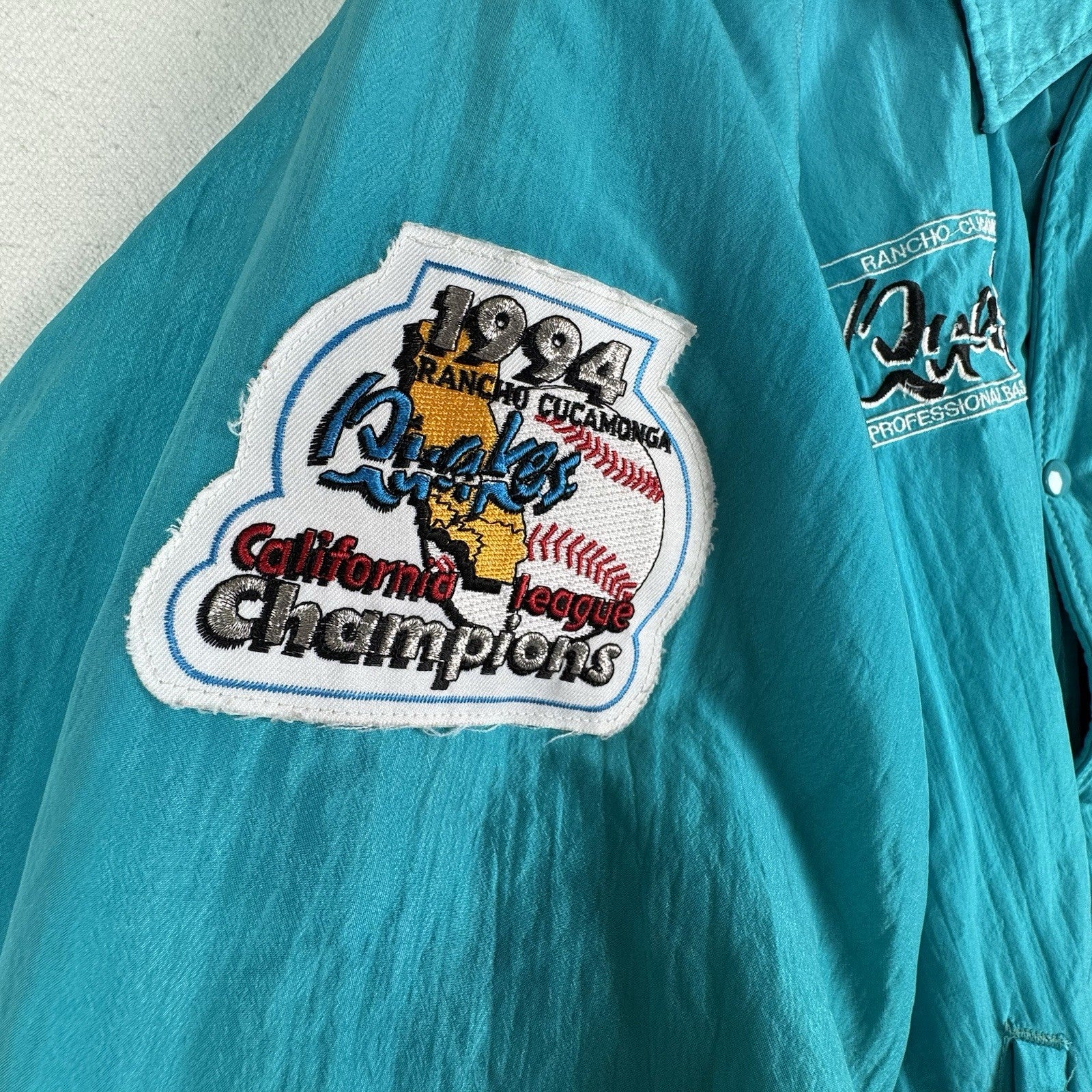 1994 Rancho Quakes Starter Jacket Mens Large Quilted Made In USA
