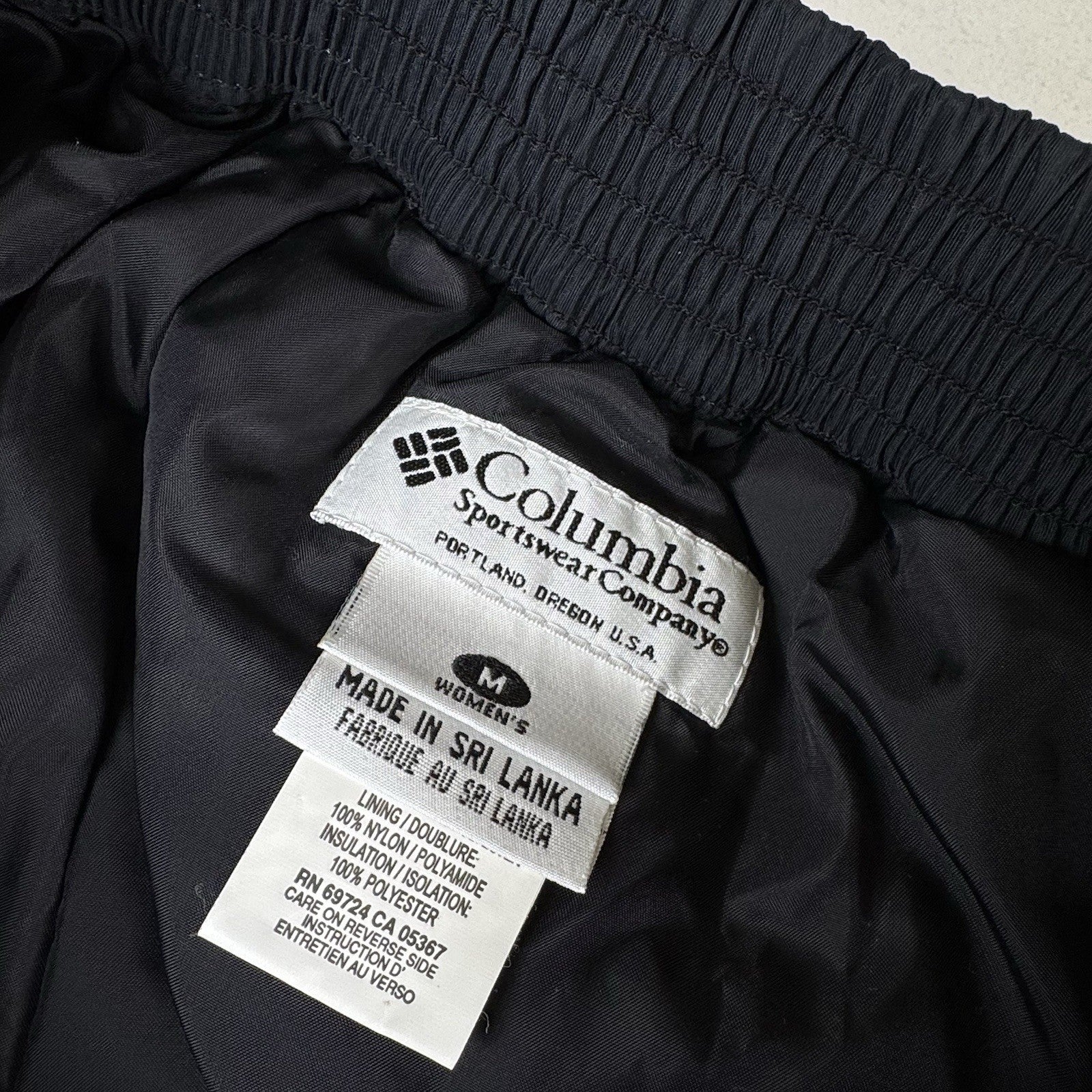 Columbia Women’s Medium Snow Ski Pants Belted Stretch Pocket Insulated Black