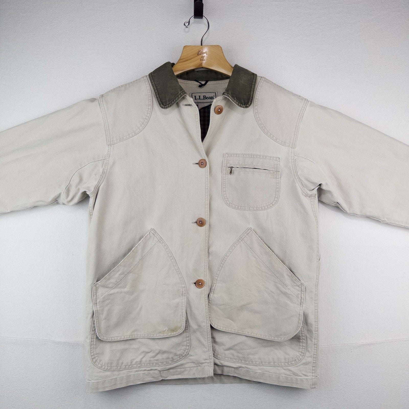 80’s Vtg LL Bean Unisex M (44) Duck Canvas Field Chore Coat Jacket Wool Liner