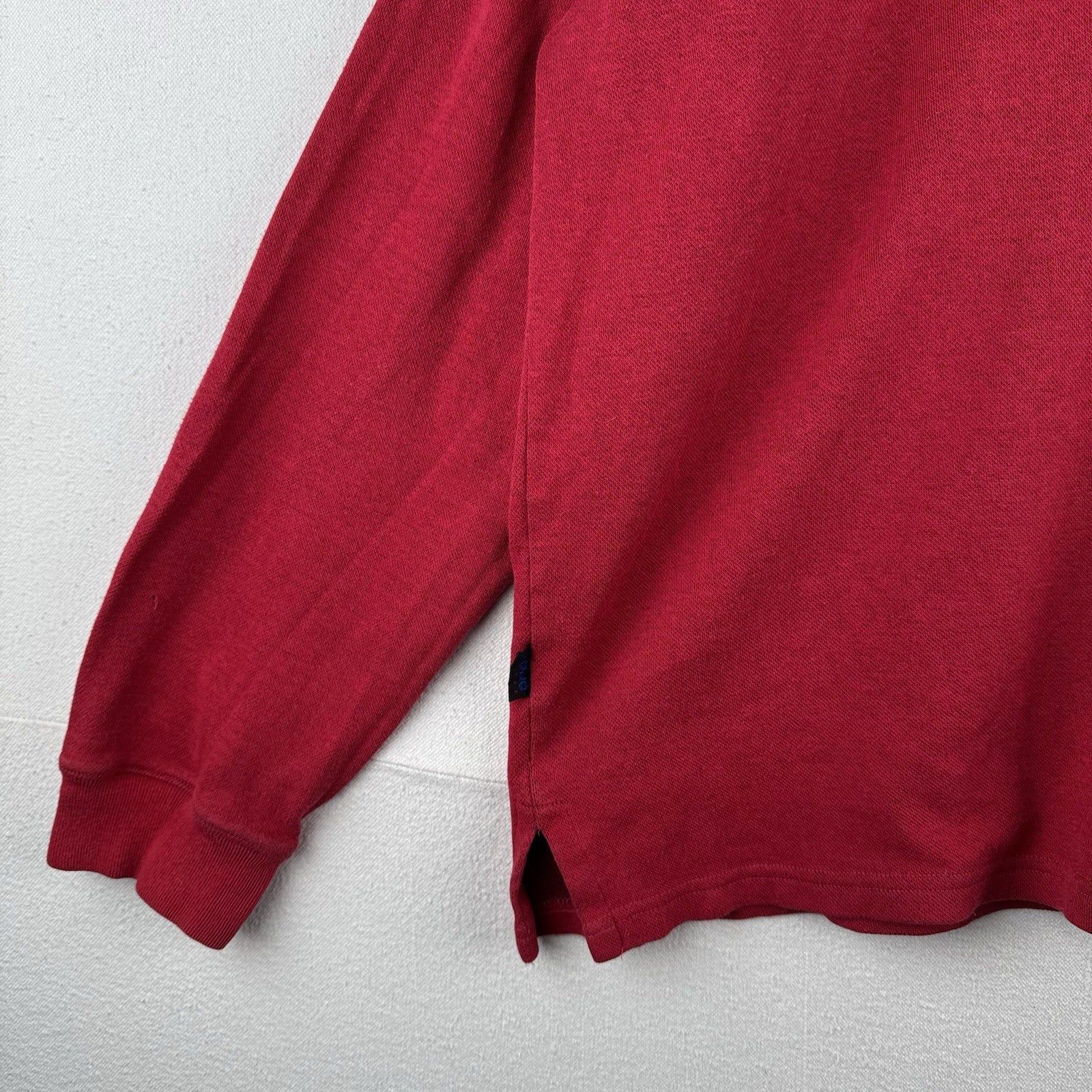 90s Vtg Ralph Lauren Polo Sport Red Turtleneck Spellout Sweater Mens XL Made USA