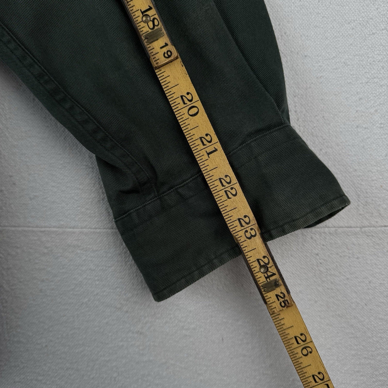 Vintage Ralph Lauren Mens M Green Blake Long Sleeve Shirt *Distressed Sun Faded