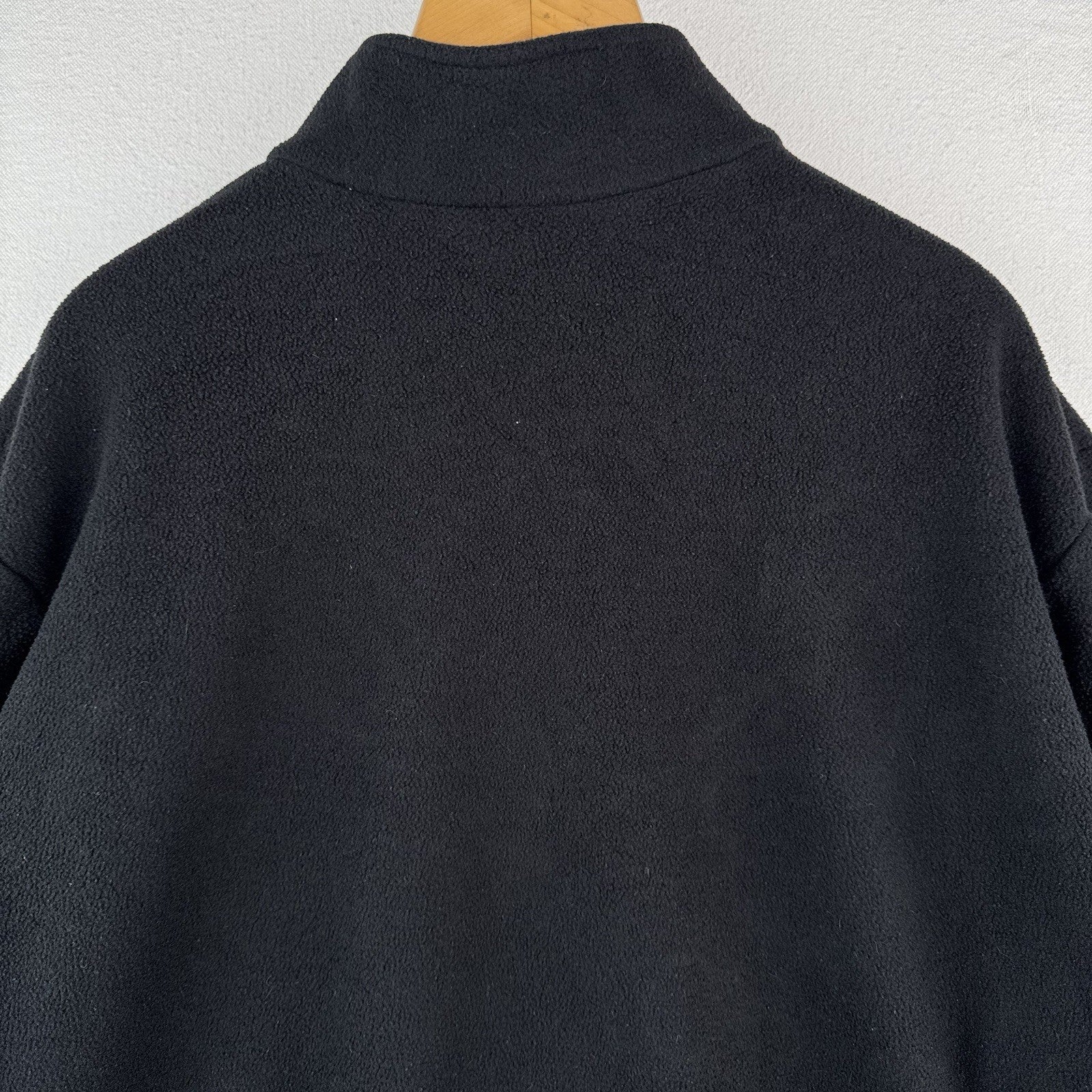 90’s Vtg J. Crew Oarsman Black Fleece Pullover 1/4 Zip Men’s Large Made in USA