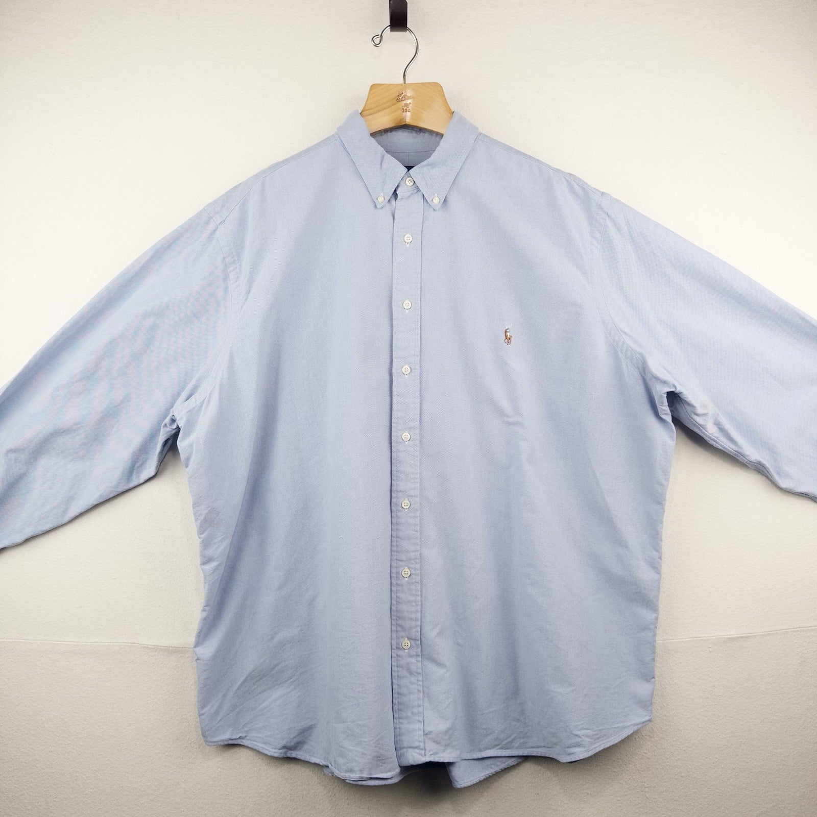 Ralph Lauren Oxford Shirt Mens Size 3XB Big Button Down Blue Long Sleeve Classic