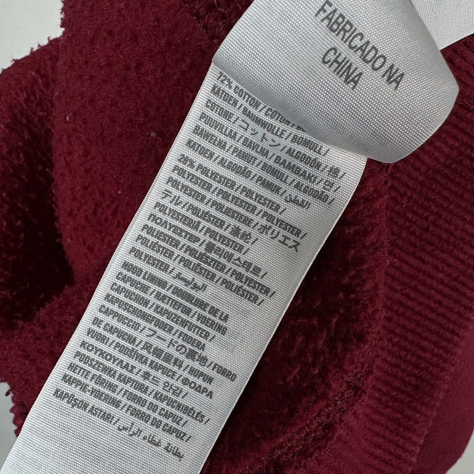 Abercrombie & Fitch Large Maroon Red Thermal Hoodie Pullover Sweatshirt Muscle