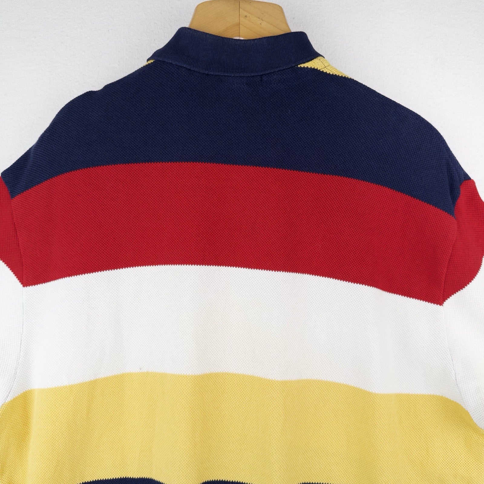 Polo Ralph Lauren Multi-Color Striped Polo Shirt w/ Grommets Men Size XL 