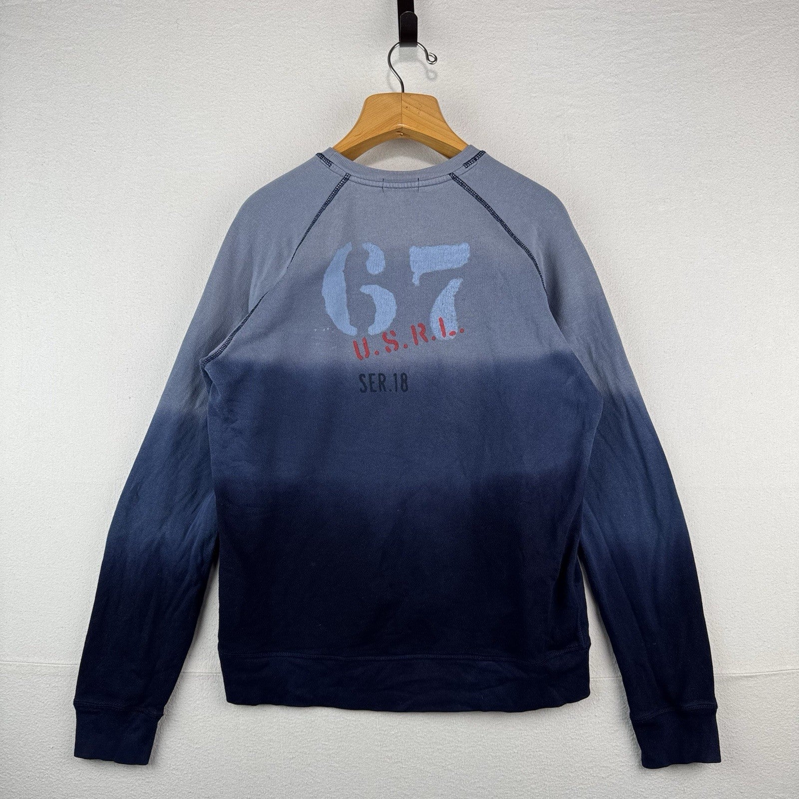 Polo Ralph Lauren RLYC Boys XL 18-20 Navy Ombré Sweatshirt Sailing Yacht Club