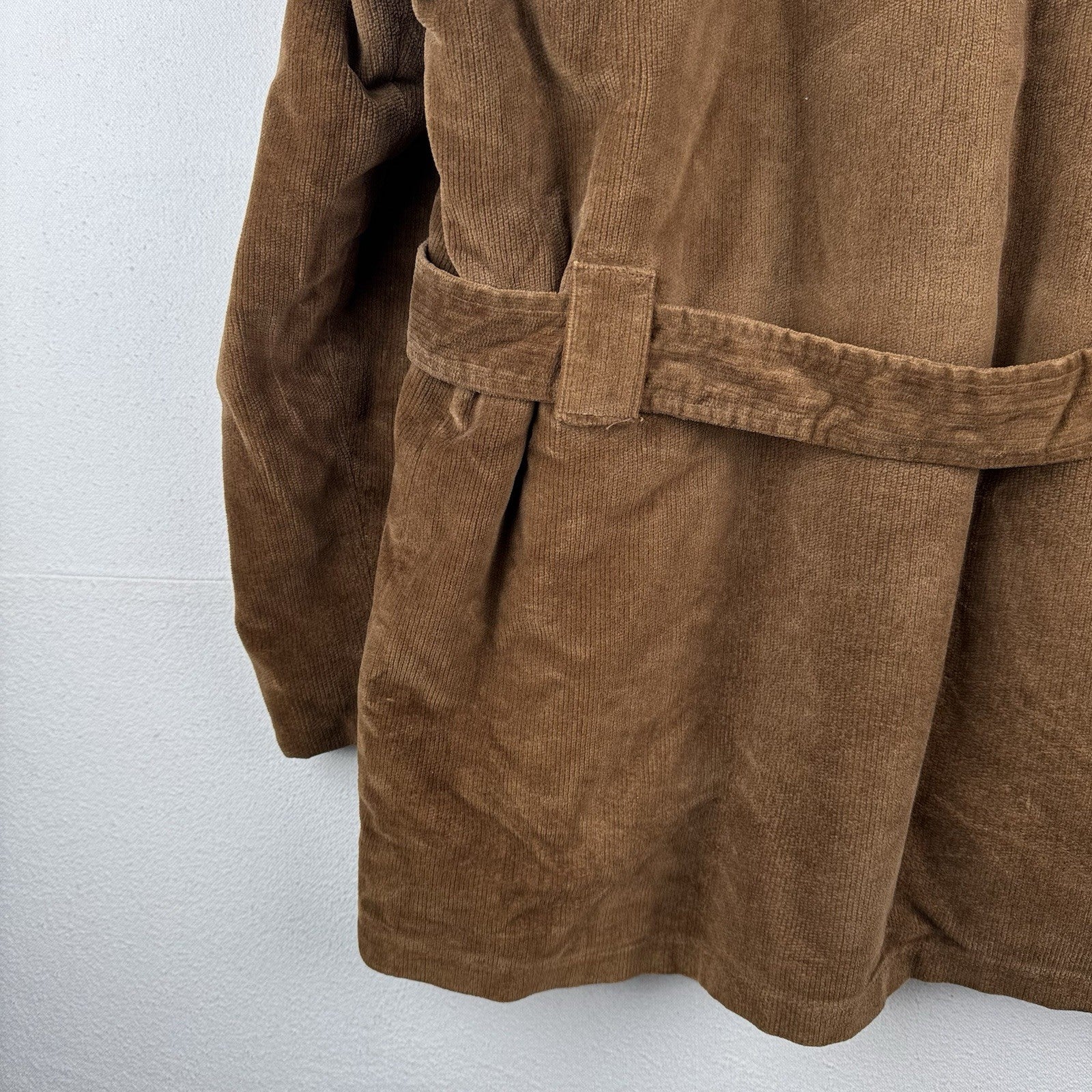 60’s 70’s Vtg Gordon Ferguson Field & Stream Mens 46 Corduroy Belted Overcoat