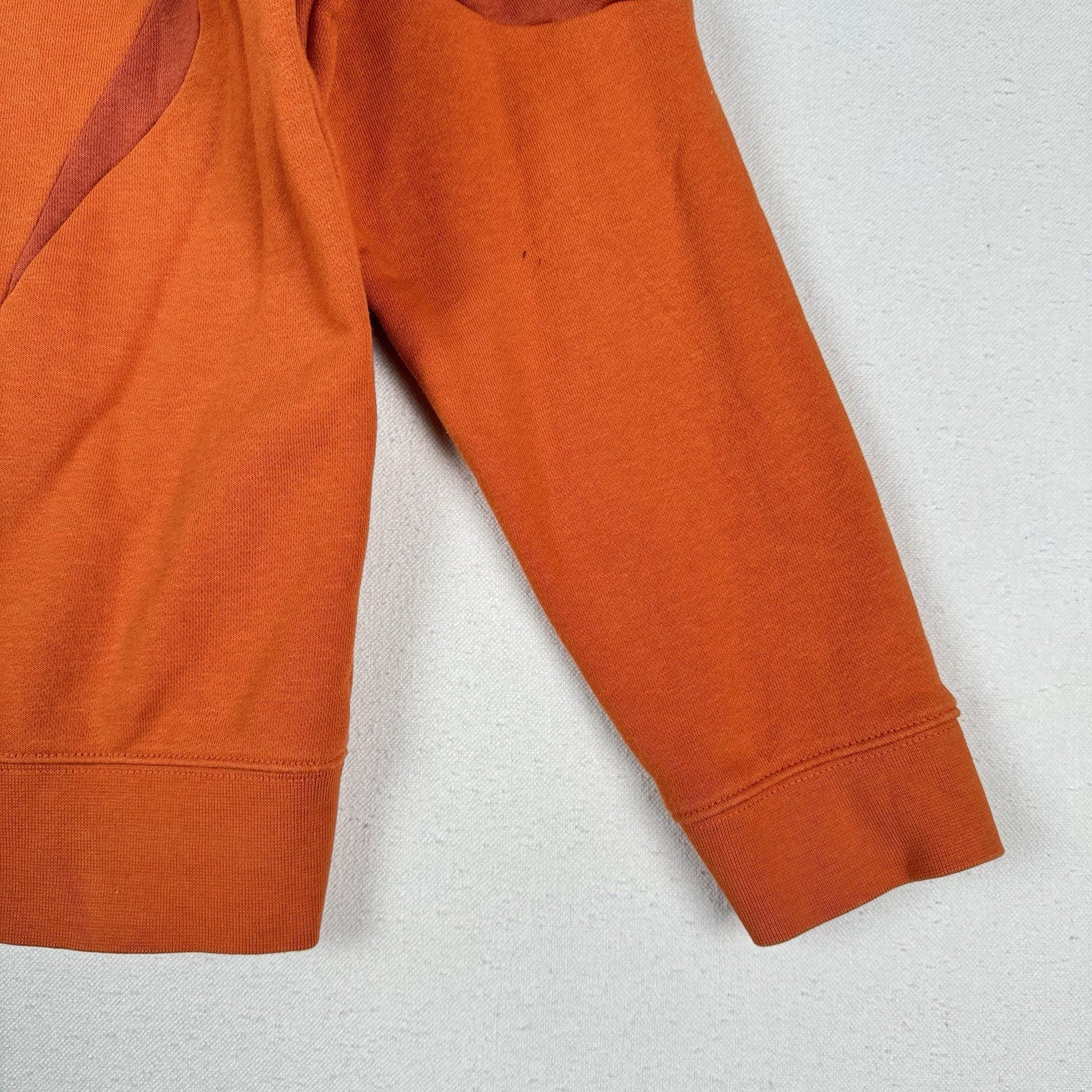 Nike Air Kids Medium Orange Cotton Blend Crew Neck Sweatshirt Reflective Logo