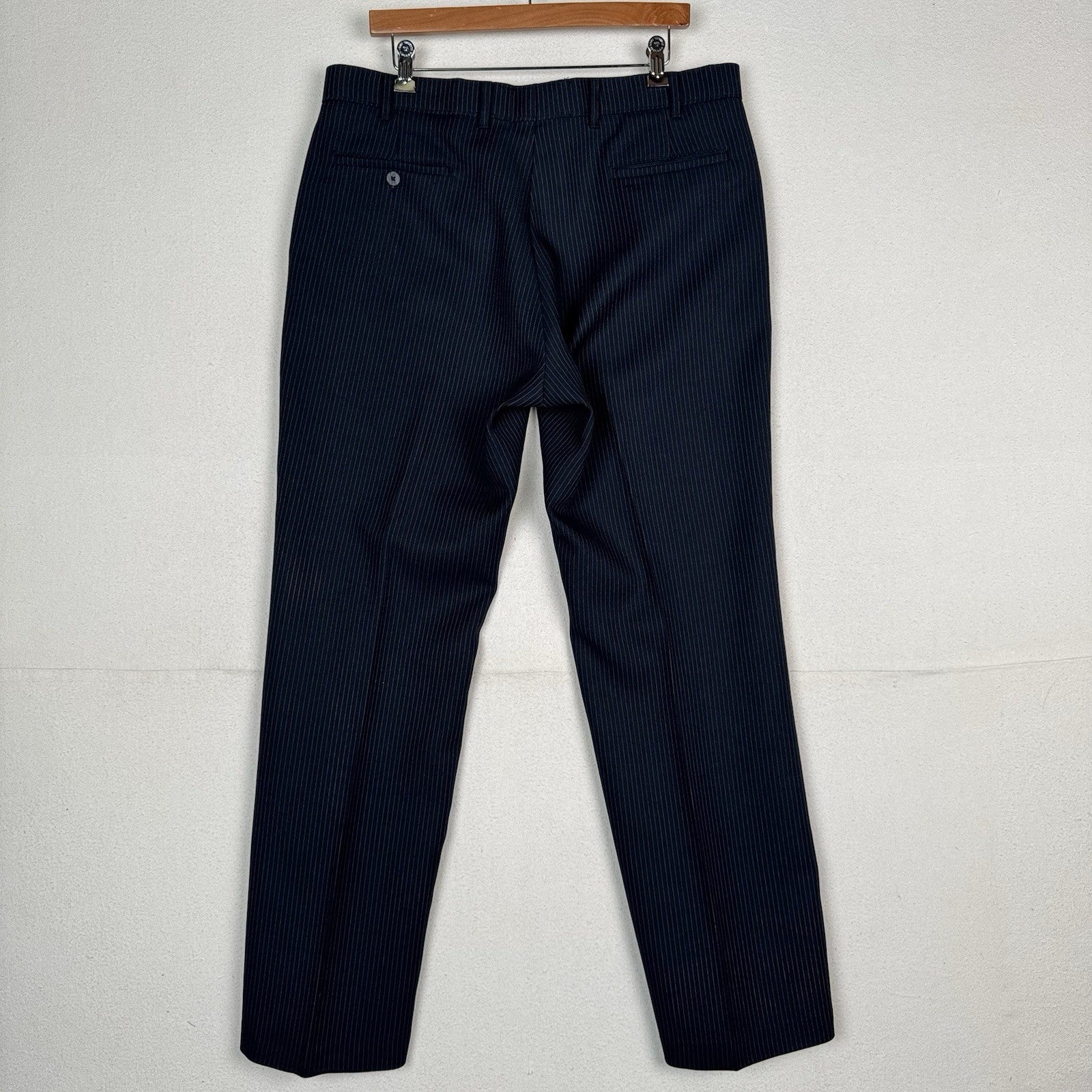 Vintage 70's 80's Levi’s Action Slacks Blue Pinstripe Men’s Fits 38X31 Made USA