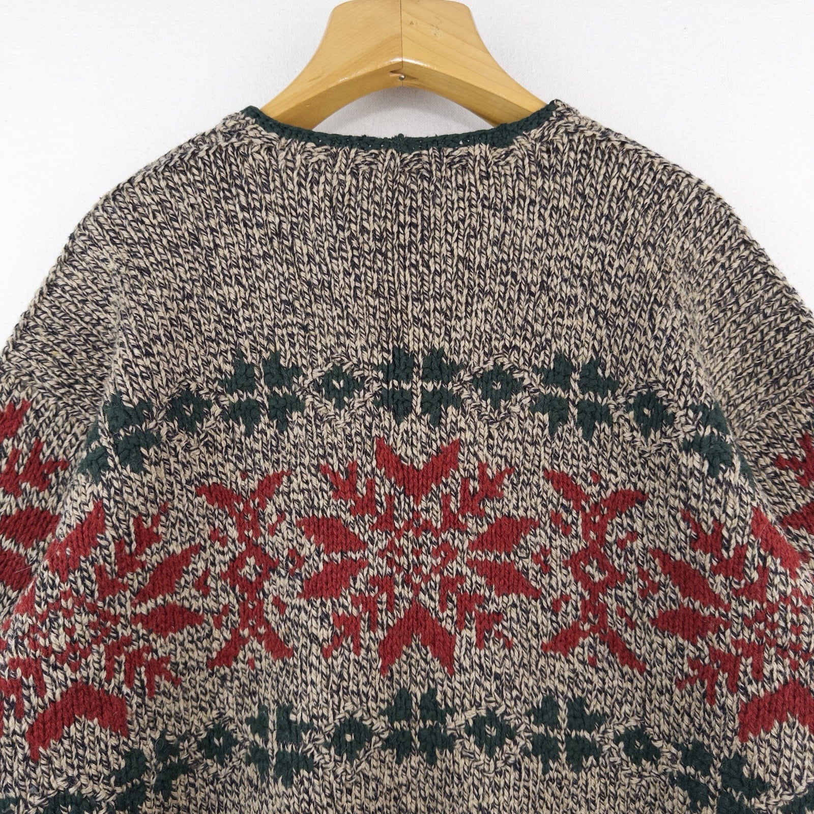 90’s Vtg Polo Sportsman Ralph Lauren Hand Knit Wool Blend Sweater Ski Men's 2XL