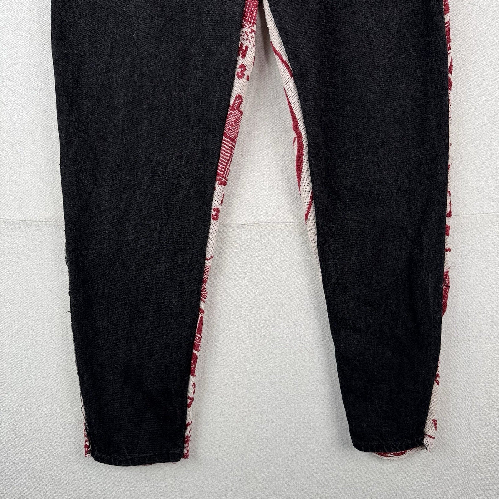90’s Vtg Custom Lee Women 14P 28x27 High Waisted Black & Tapestry Jeans Made USA