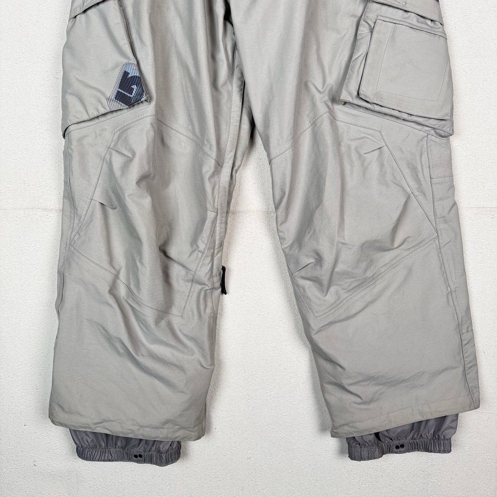 Burton Snowboard Pants Unisex Beige Size Large Pockets Leg Vents Adjustable