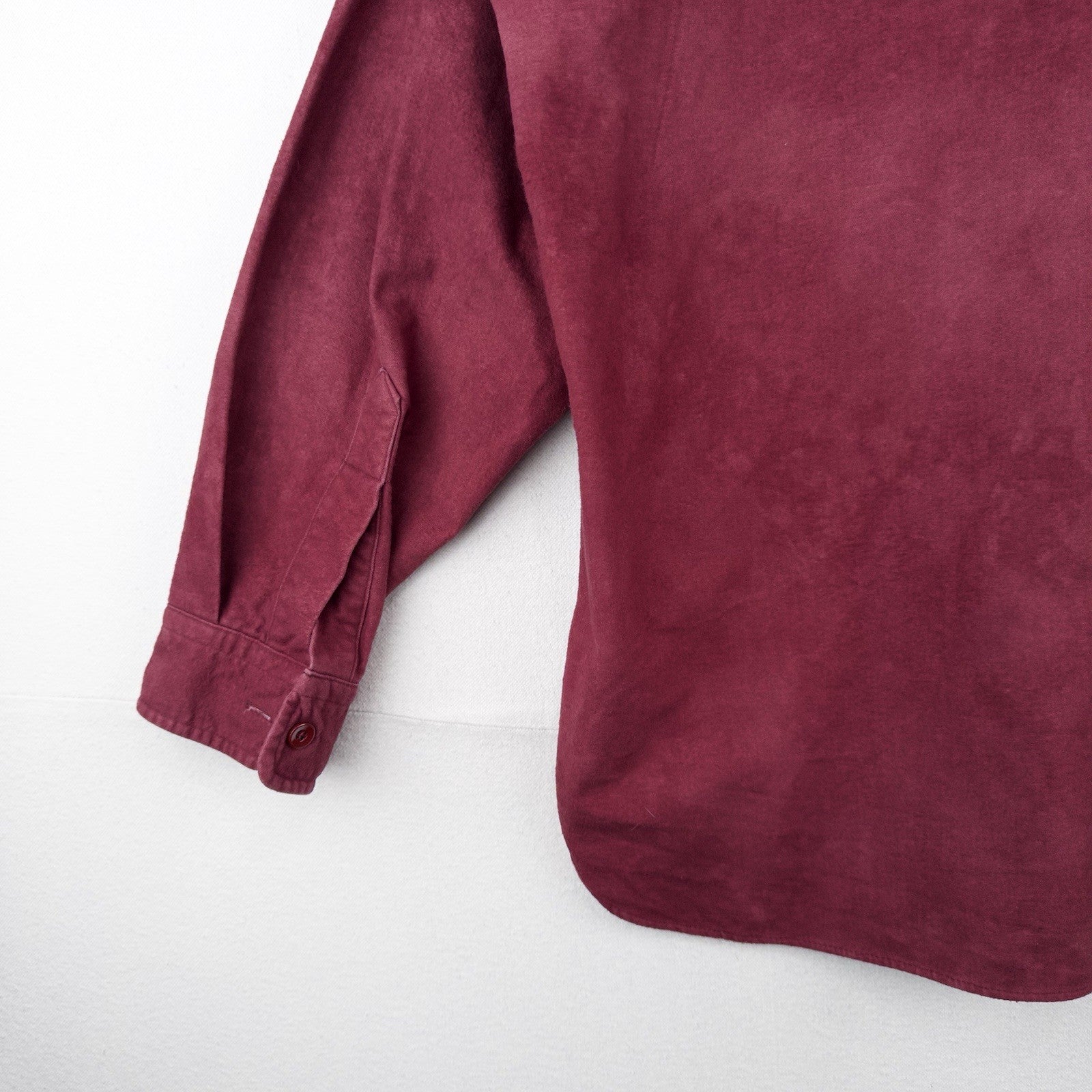 80’s Vtg L.L. Bean Chamois Cloth Shirt Men's 17.5 (XL) Maroon Made In USA