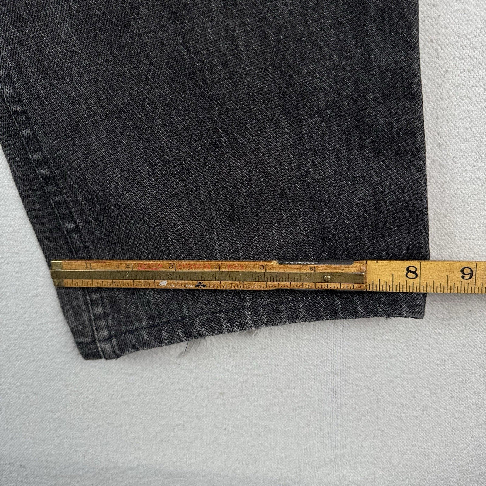 80’s Vtg Lauren Ralph Lauren Womens 30x31 Black Denim Jeans Made USA *Distressed