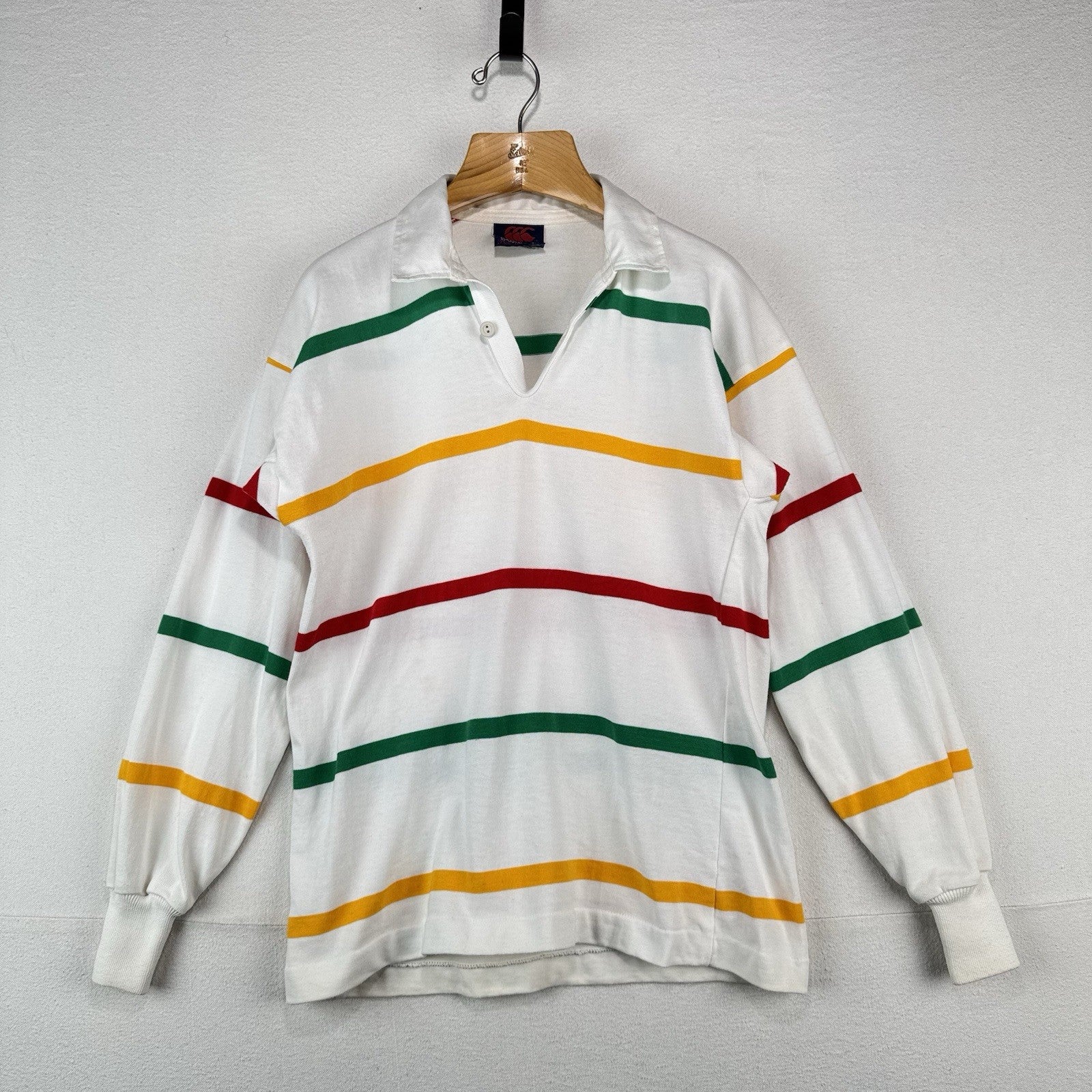 90’s Vintage Canterbury of New Zealand Rugby Shirt Men's XL Color Stripe Polo