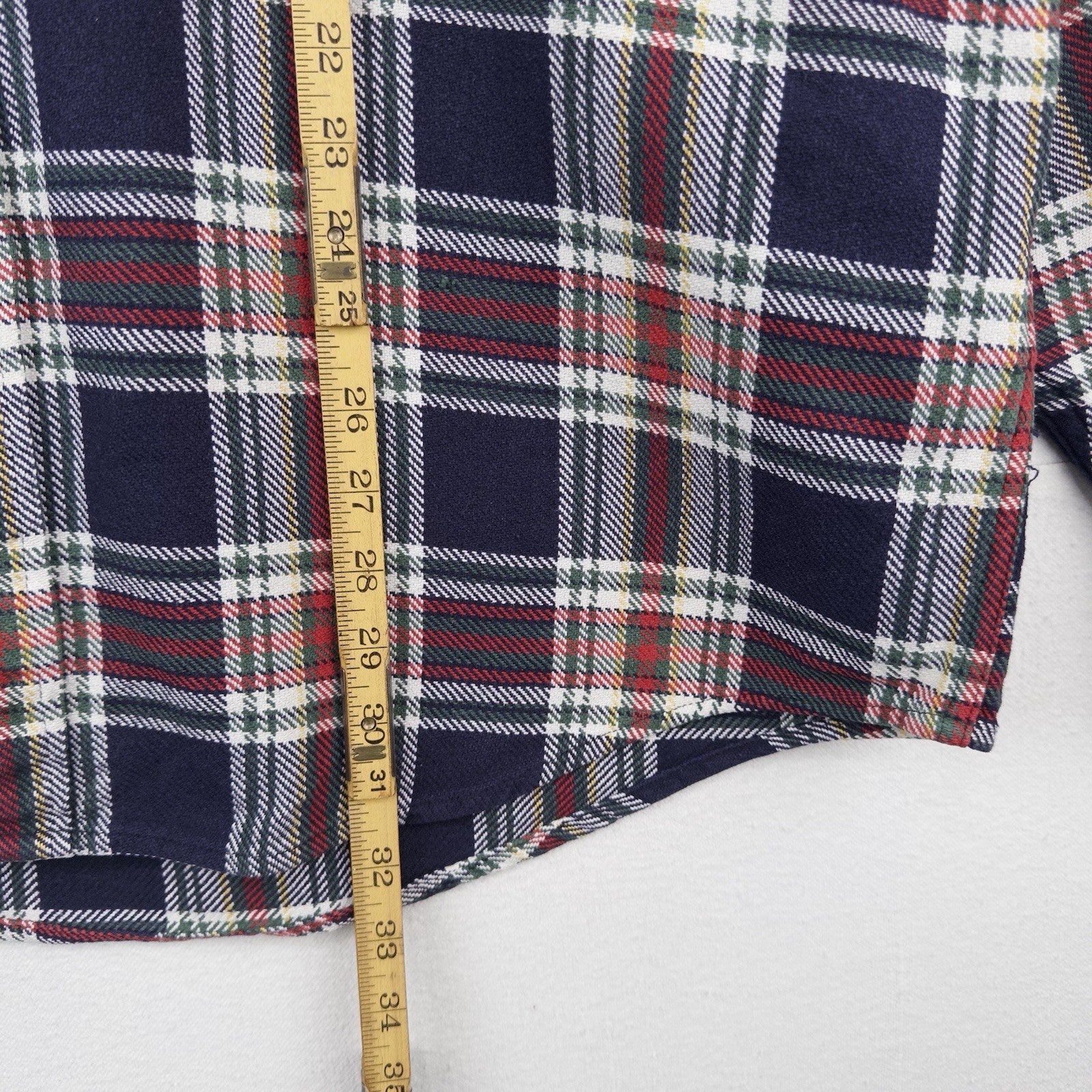 90’s Vtg Eddie Bauer Heavy Plaid Flannel Long Sleeve Button Up Shirt Mens L