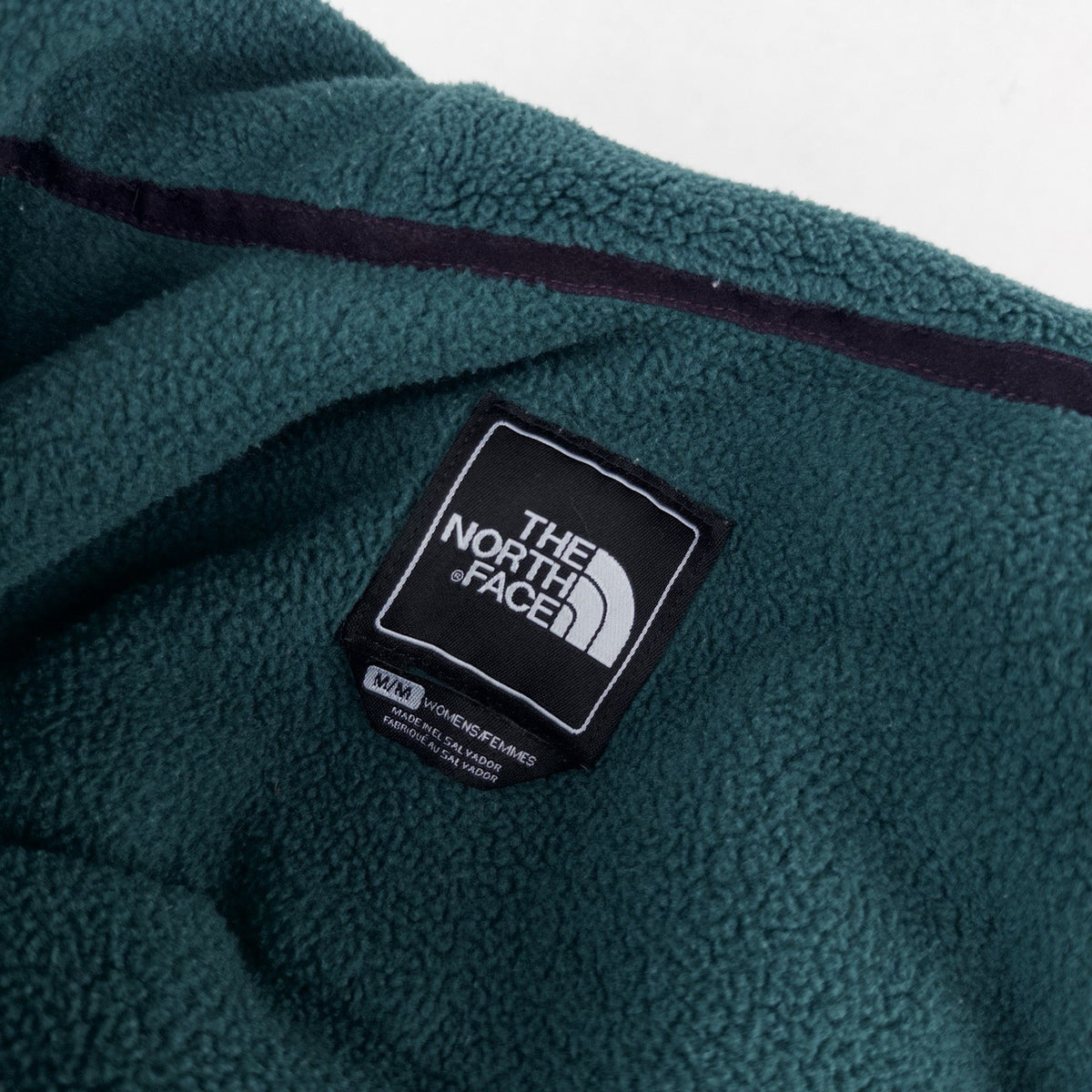 The North Face Women's Medium Denali Fleece Hoodie Pullover 1/4 Zip Green Purple