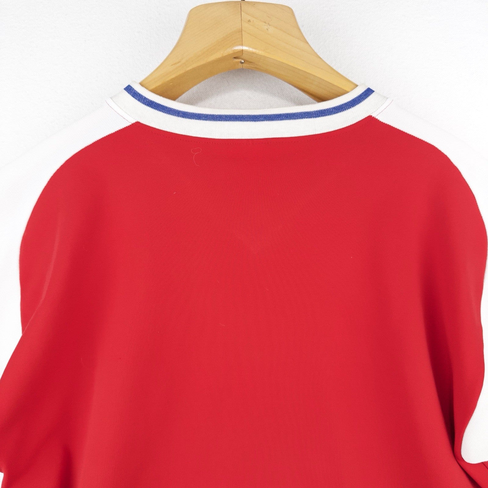 80’s Vtg Mason Ringer V-neck Jersey Men’s 42-44 (L) Red White Blue
