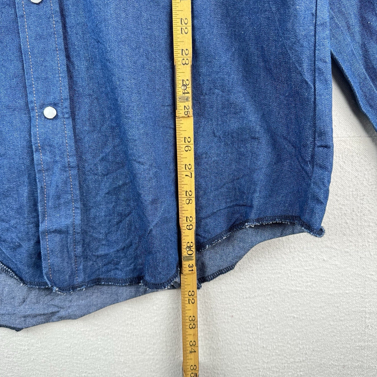 Vtg Wrangler Western Denim Pearl Snap Men’s Large Embroidered Speed Limit