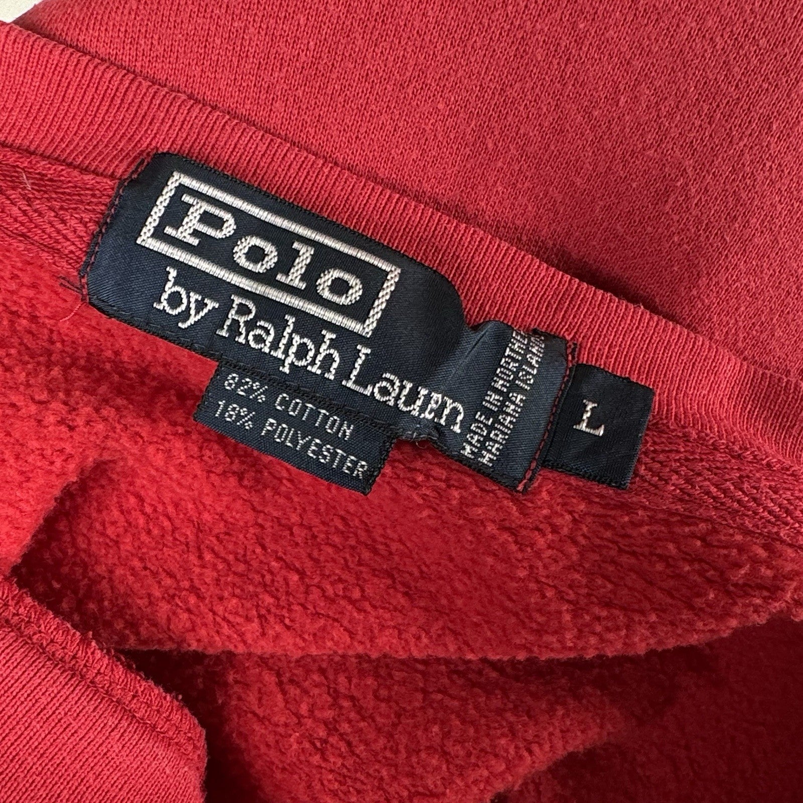 Polo Ralph Lauren Sweater Vest Men's L Red Sleeveless Double Stripe V-Neck Golf
