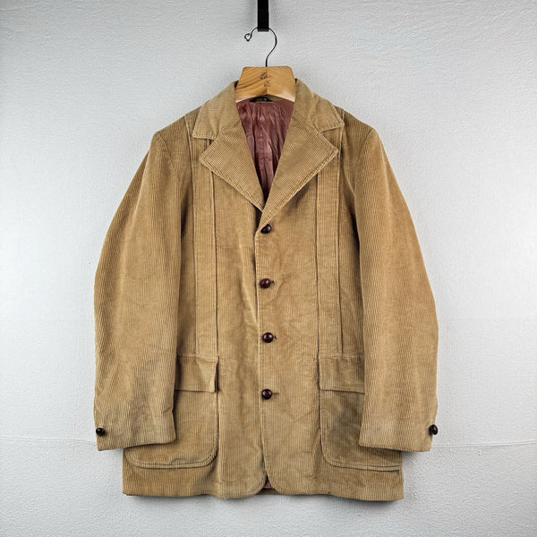 60s/70s Vtg L.L. Bean Camel Corduroy Norfolk Field Jacket Men’s 40 (Fit 38”) USA