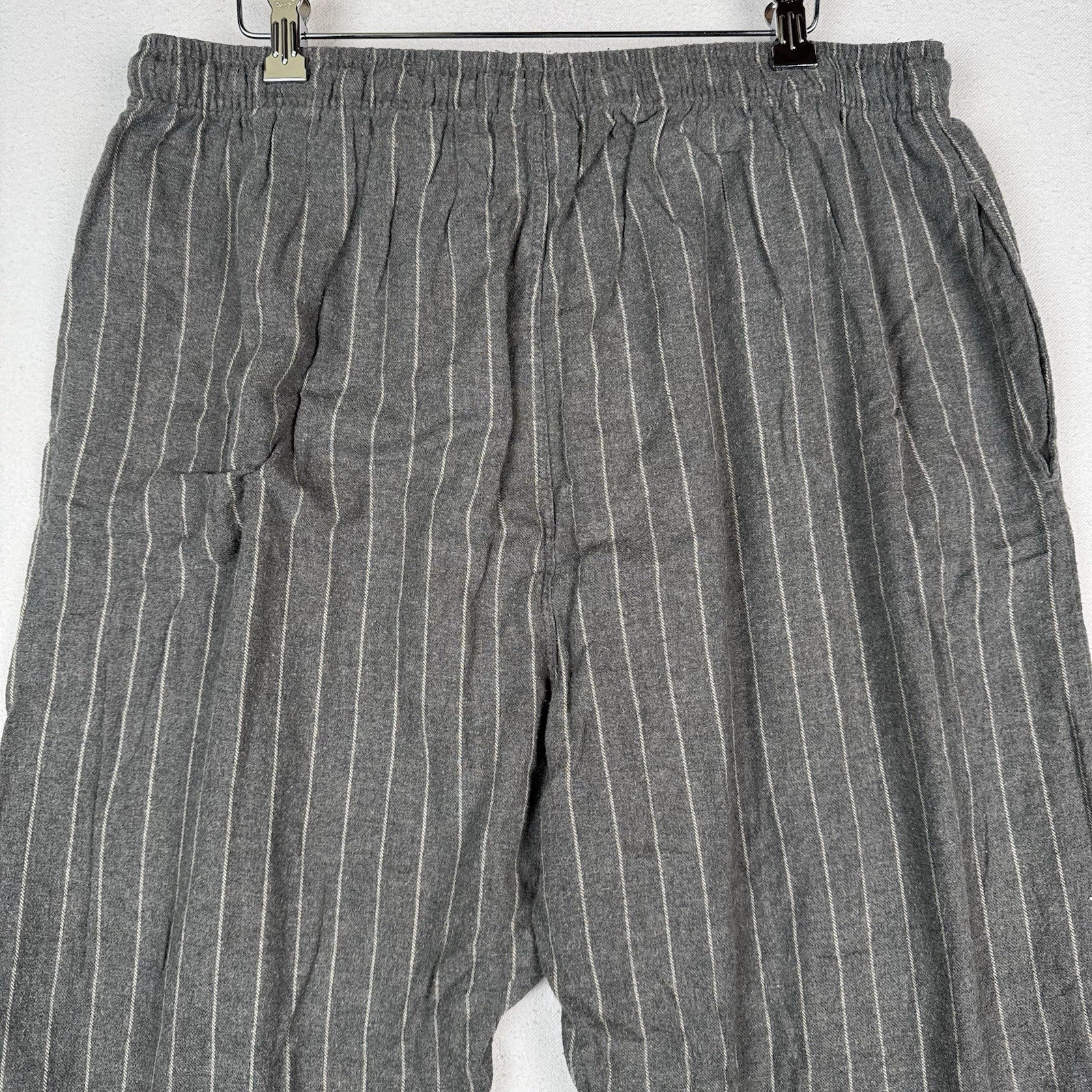 Polo Ralph Lauren Men Pajama Pants 100% Brushed Cotton Grey Pinstripe XL (40-42)
