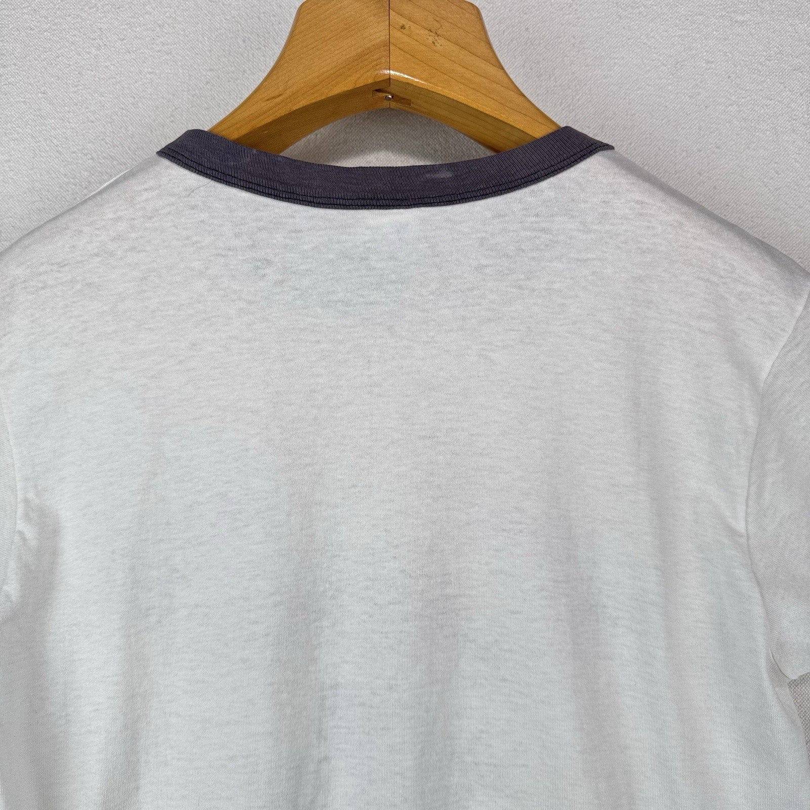80’s Vtg Champion 1989 Marblehead To Halifax Ocean Race Ringer Tee White Large