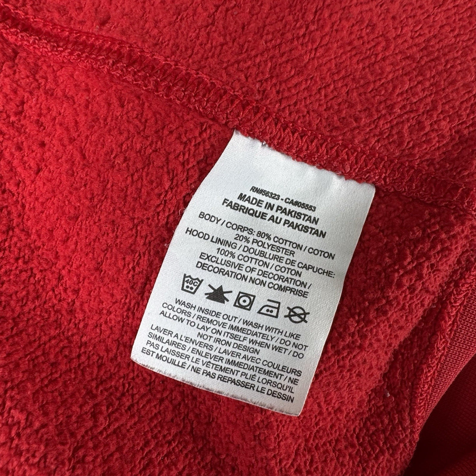 Nike Sportswear Men’s M Embroidered Fleece Hoodie Just Do It Red Black *read
