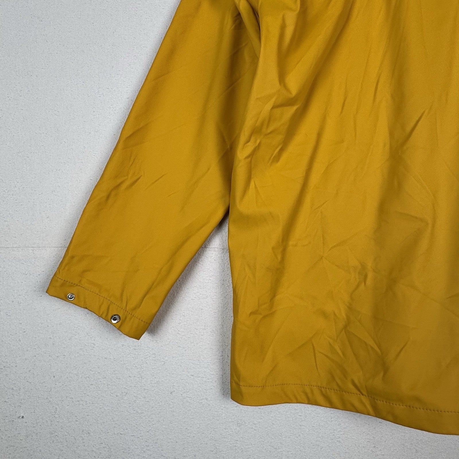 Helly Hansen Jacket Mens Extra Large XL Yellow Coat Rain Hooded Parka PVC