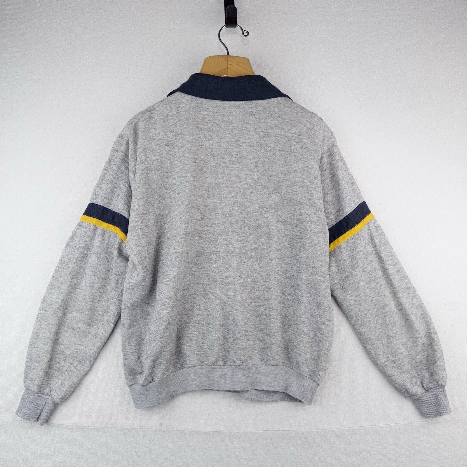 70’s Vtg Champion Skipper Collar Pullover Thin Sweatshirt M (42) Gray *No Tag