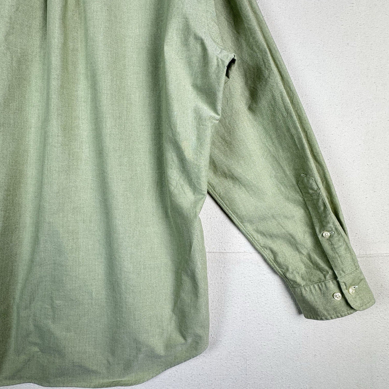Polo Ralph Lauren Yarmouth Cotton Oxford Long Sleeve Shirt 17 34/35 Green