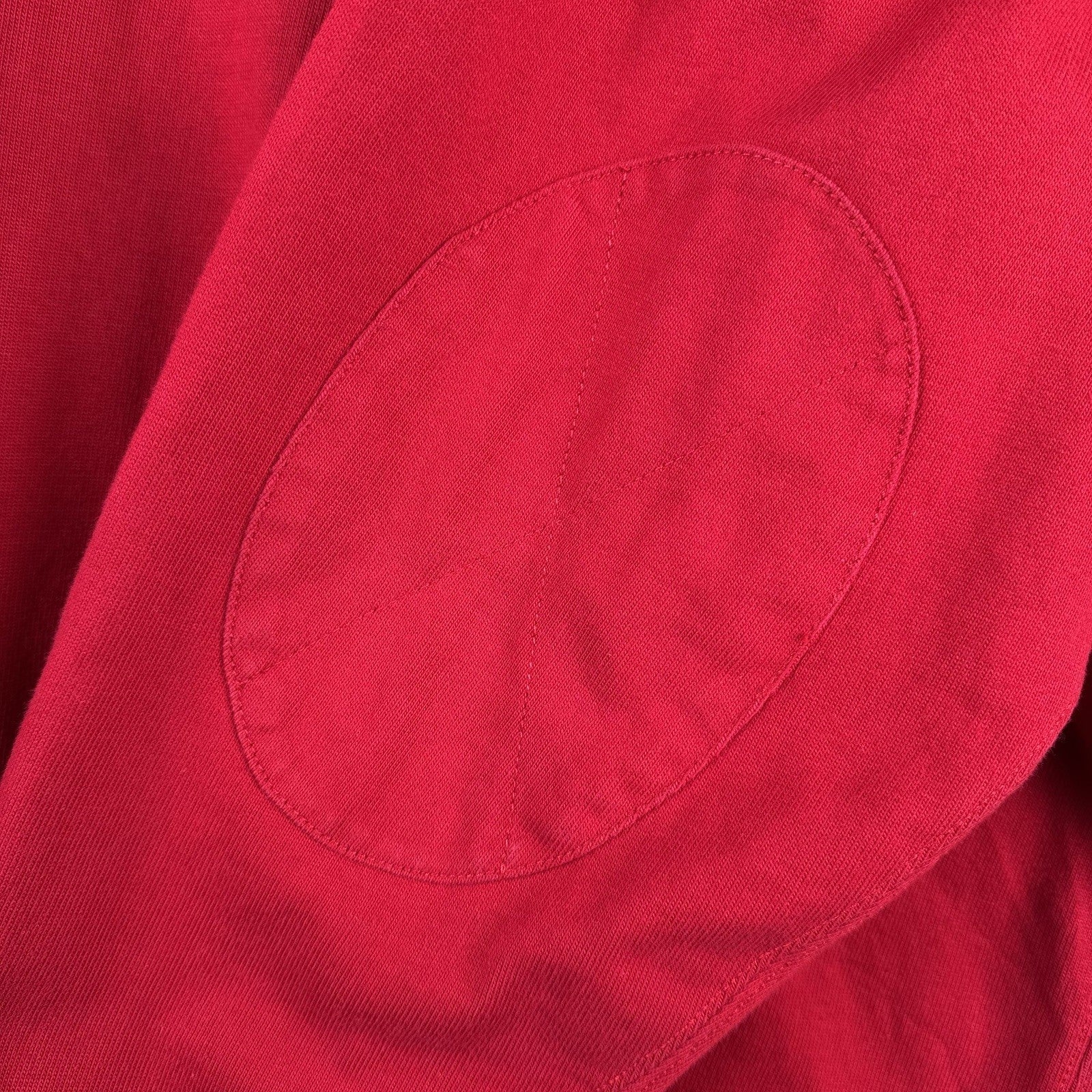 Polo Ralph Lauren Rugby Shirt Red Quilted Shoulders Elbow Patches 3XB *Read
