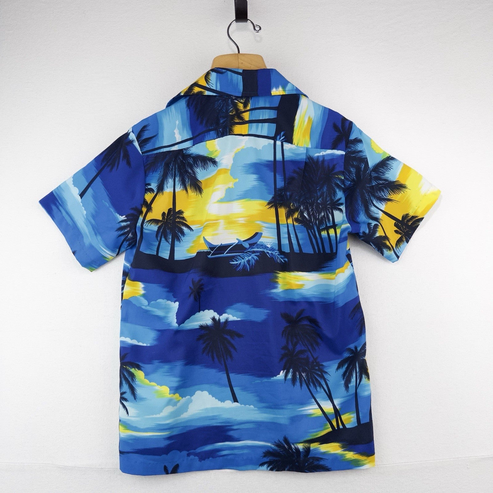 70’s Vtg Rai Nani Hawaiian Blue Sky Aloha Shirt Men’s Small Made In USA/Hawaii