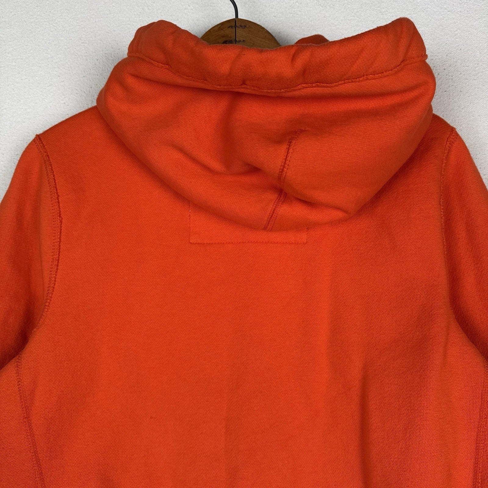 Vintage Abercrombie & Fitch NY Muscle High Cotton Zip Hoodie Orange Large