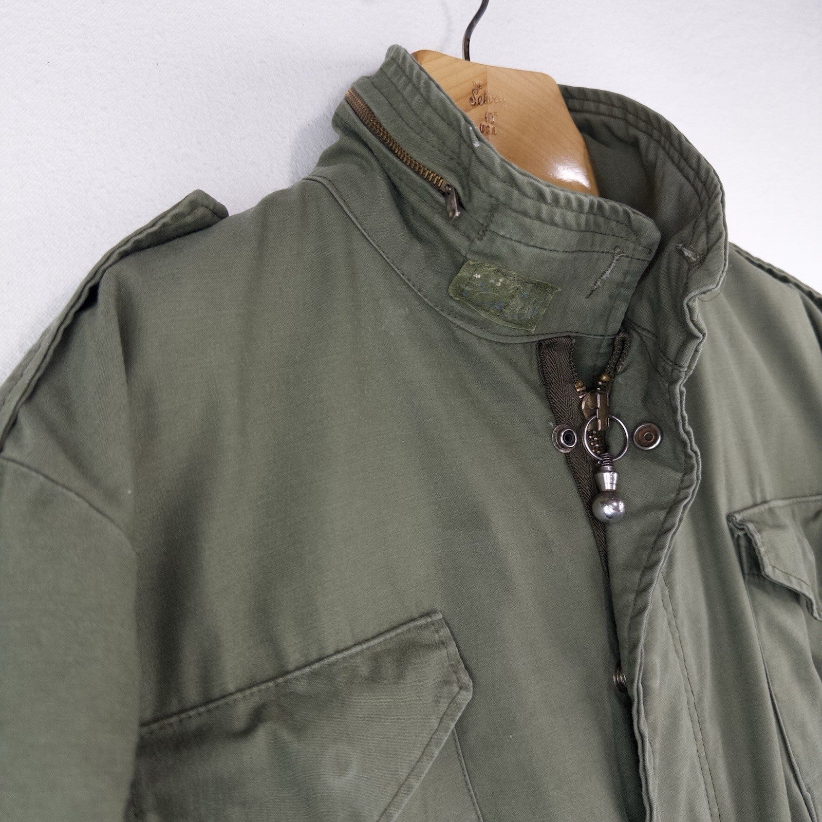70’s Vtg Vietnam US Army Green M65 Field Jacket Mens XL Long w/Hood *No Lining