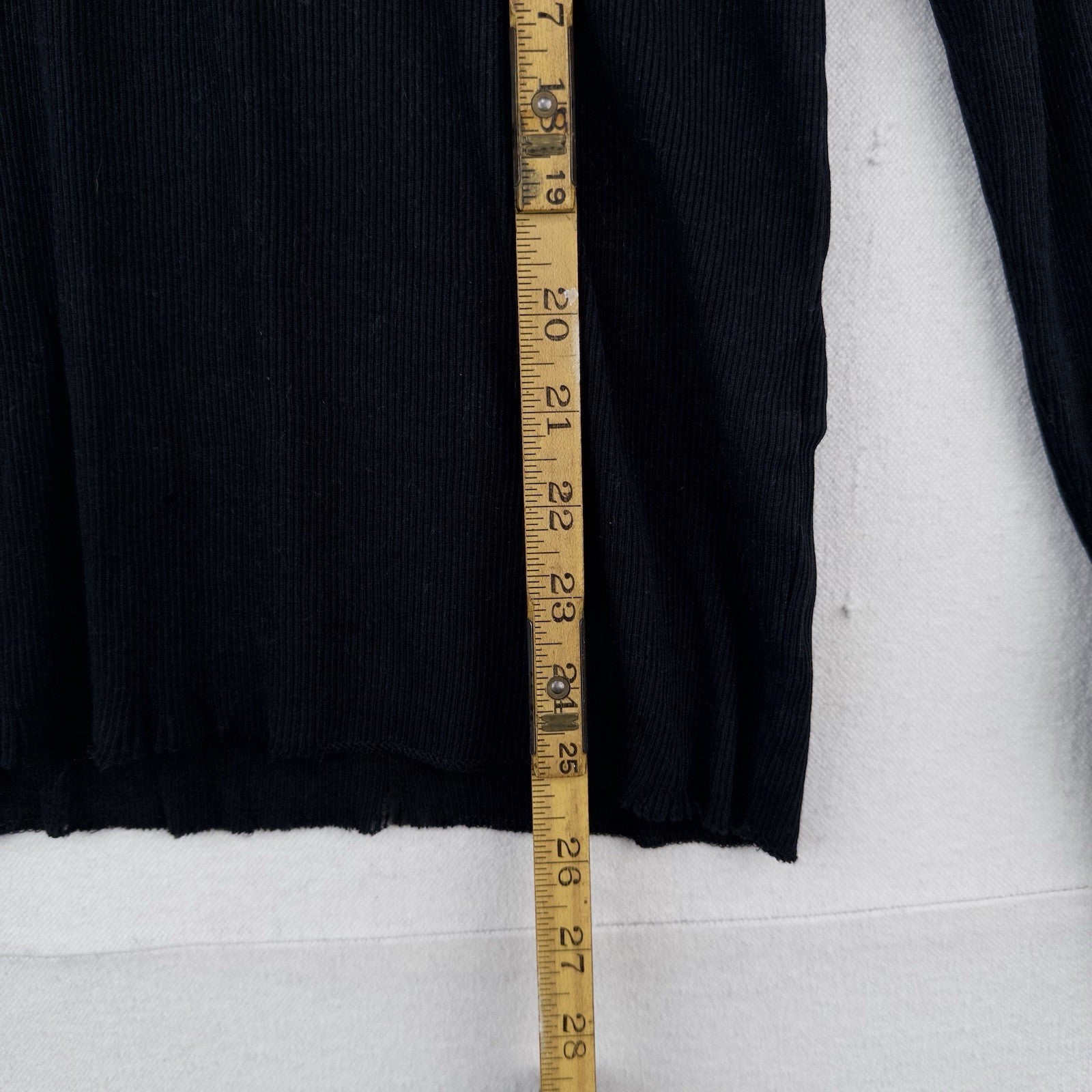 Polo Ralph Lauren Black Ribbed Lightweight Henley Shirt Men’s L *Distressed