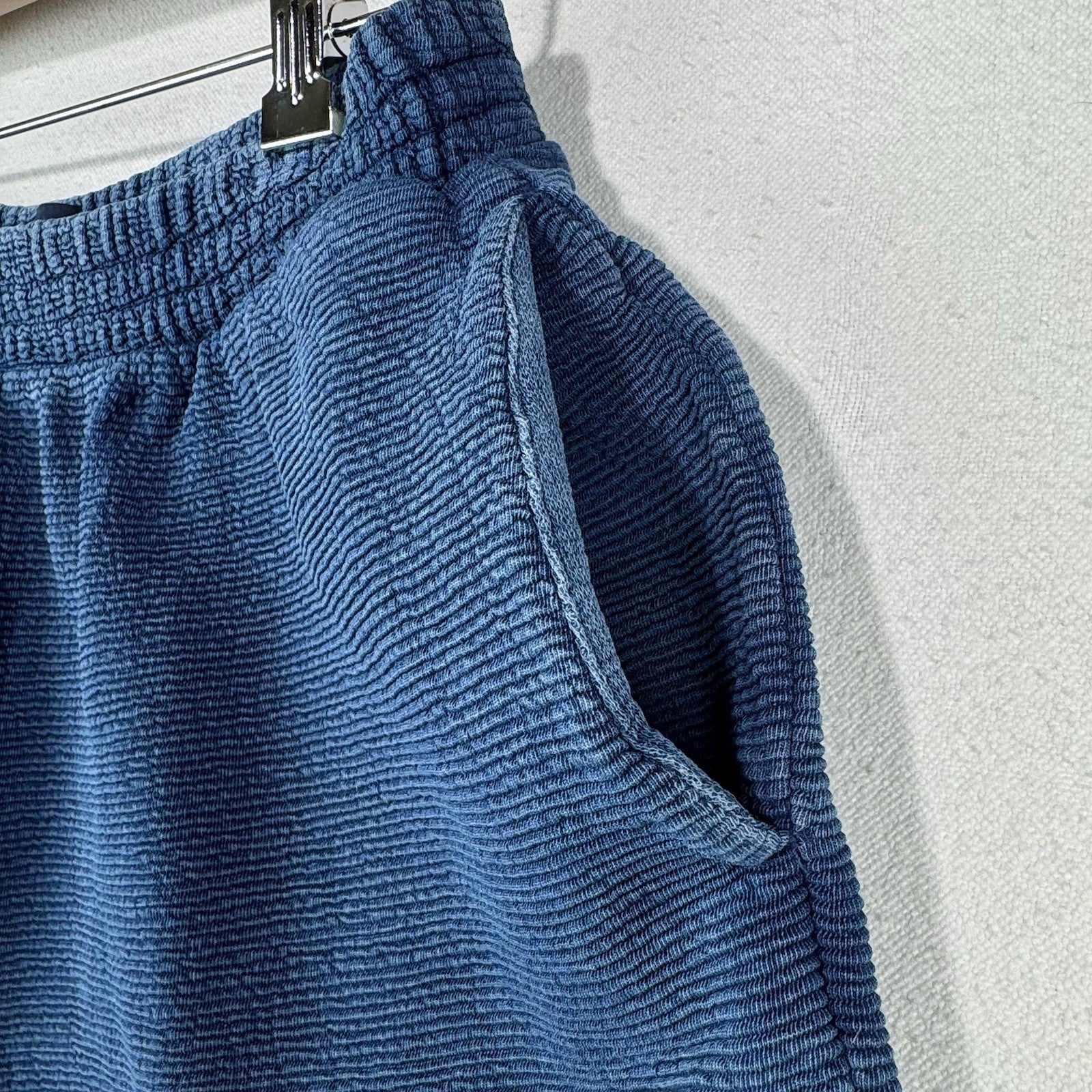 Vintage GAP Indigo Women’s M Track Lounge 2” Shorts Cotton Pockets Elastic Waist