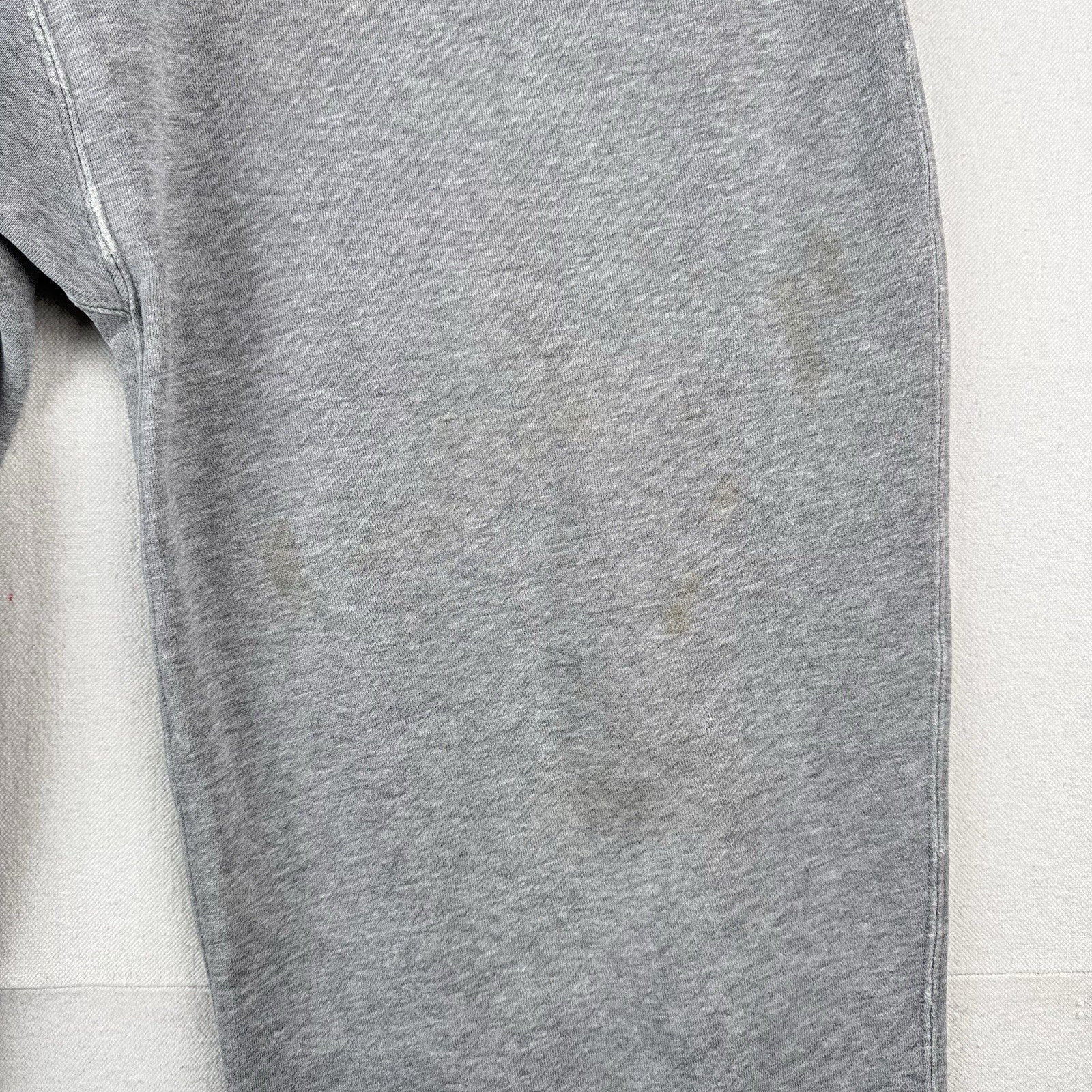 90's Vintage Polo Ralph Lauren Men's M Gray Sweatpants Relaxed Fit *Distressed
