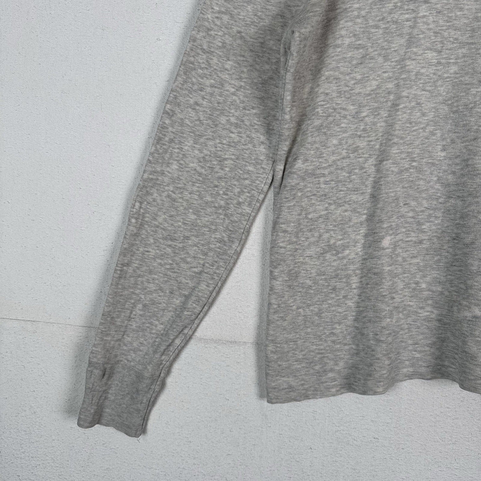 Vintage Polo Ralph Lauren Shirt Mens L Heather Gray Henley Long Sleeve Thermal