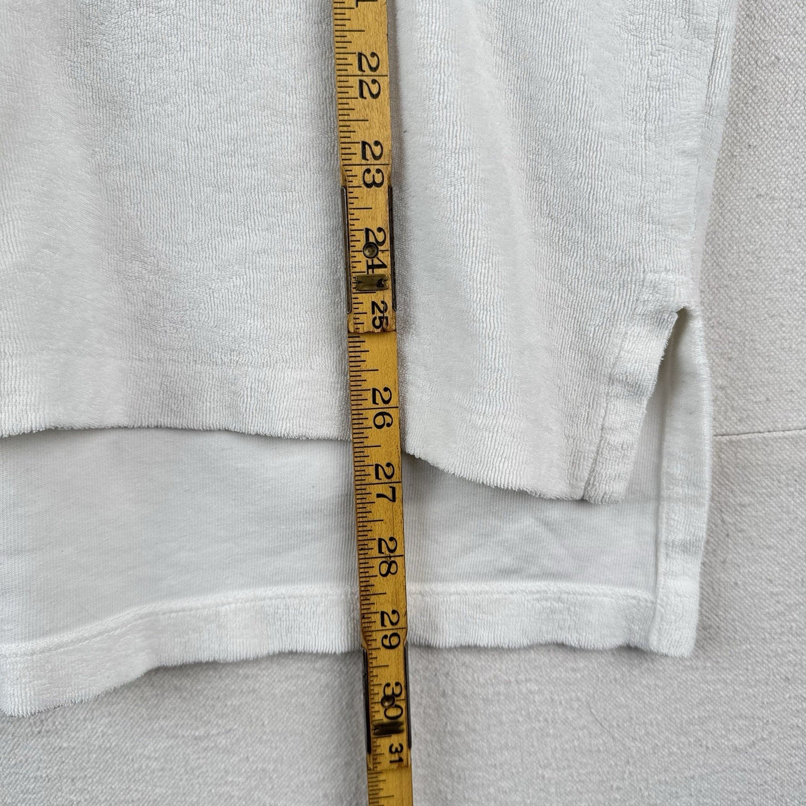 90’s Vtg Polo Ralph Lauren Terry Cloth Shirt Mens L White Pool Resort Cabana