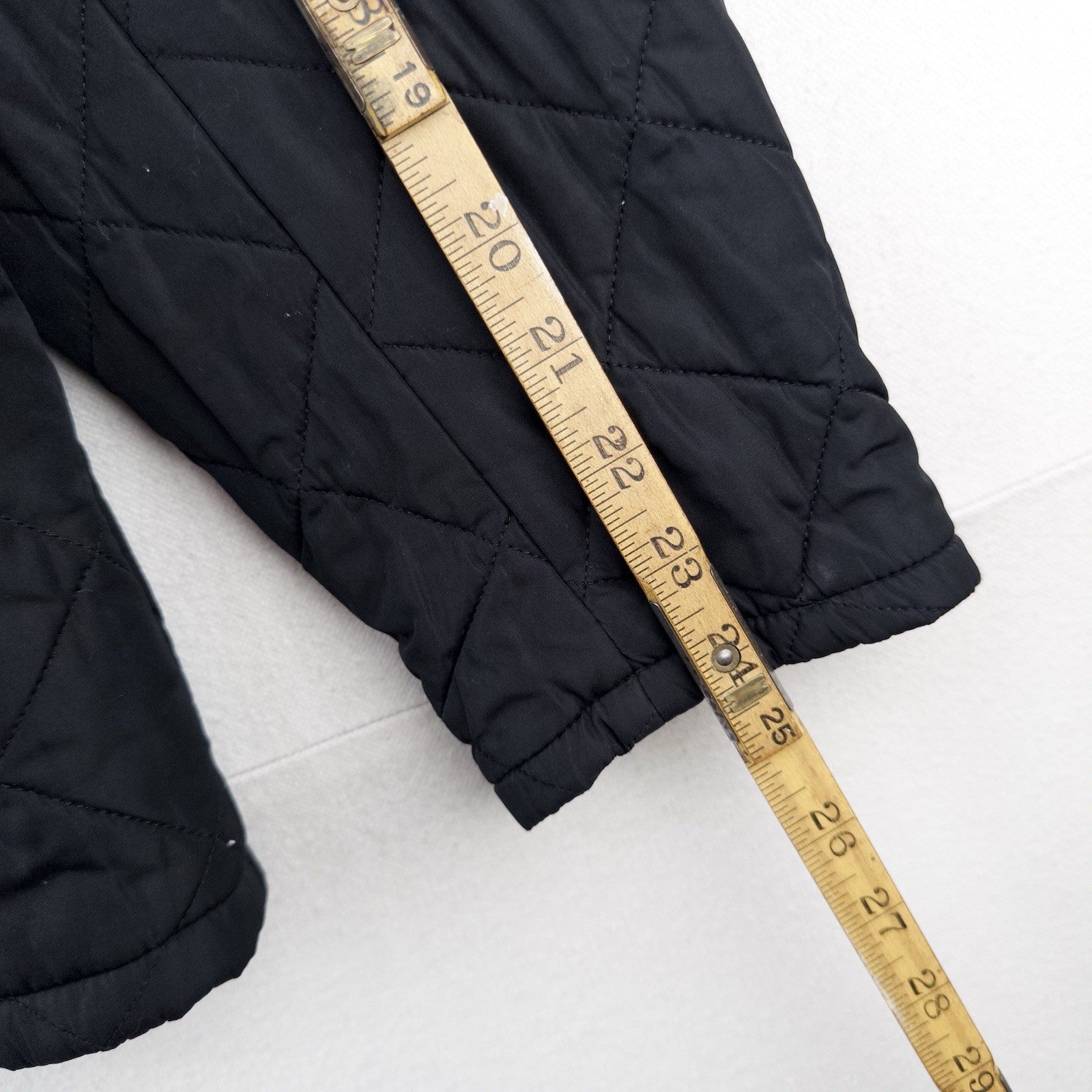 Barbour Men's L Chelsea SportsQuilt Black Quilted Jacket Chore Car Coat *Read
