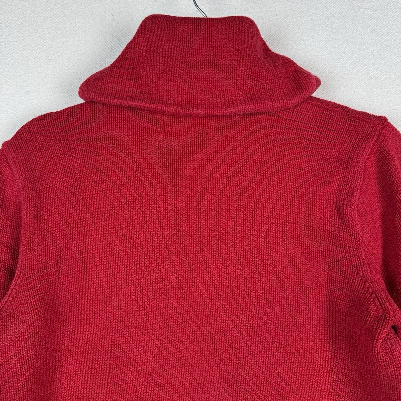 Polo Ralph Lauren Youth Red Shawl Collar Knit Sweater Boy’s XL (18-20)